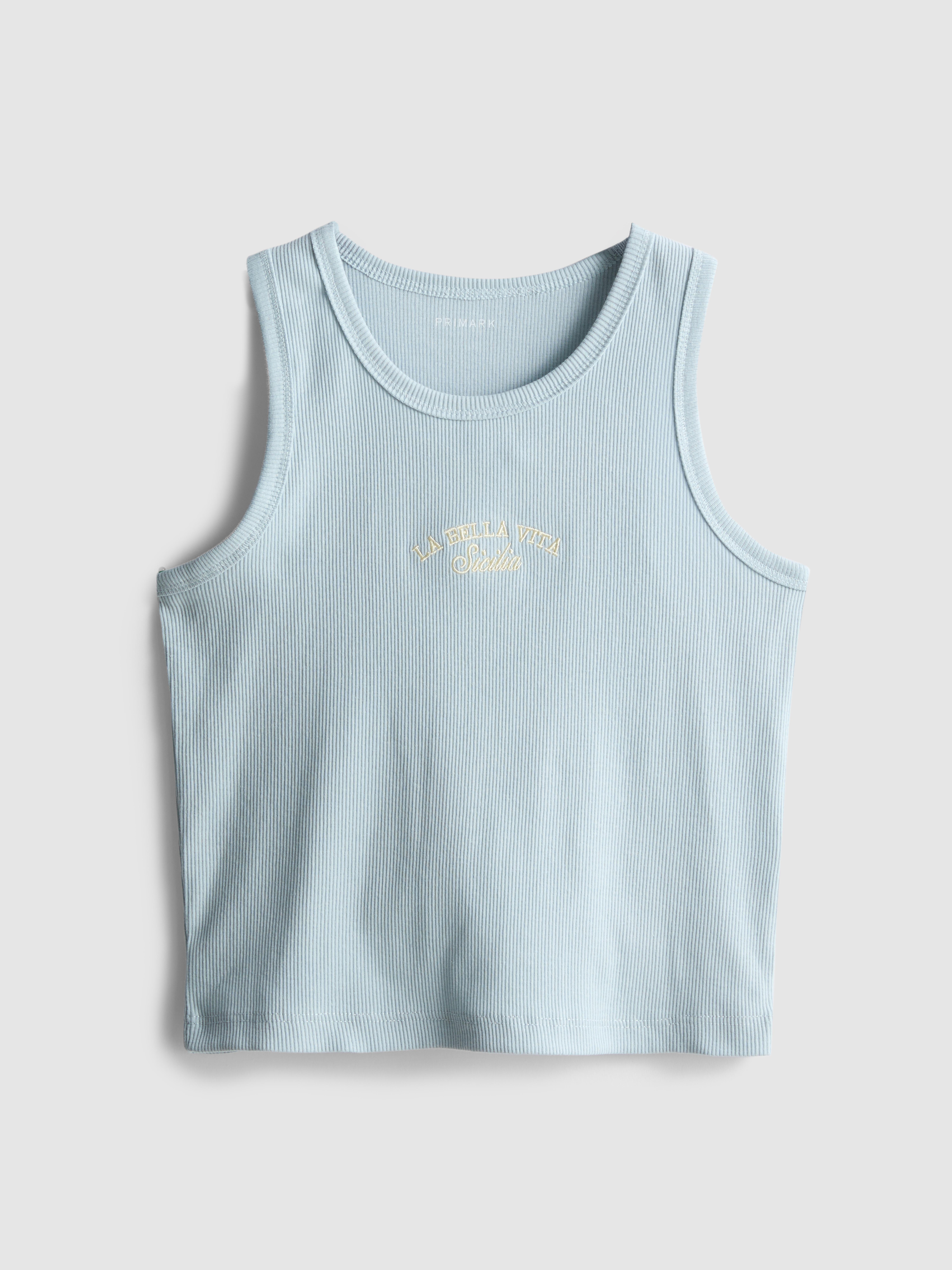 7-15 años | Camiseta sin mangas acanalada