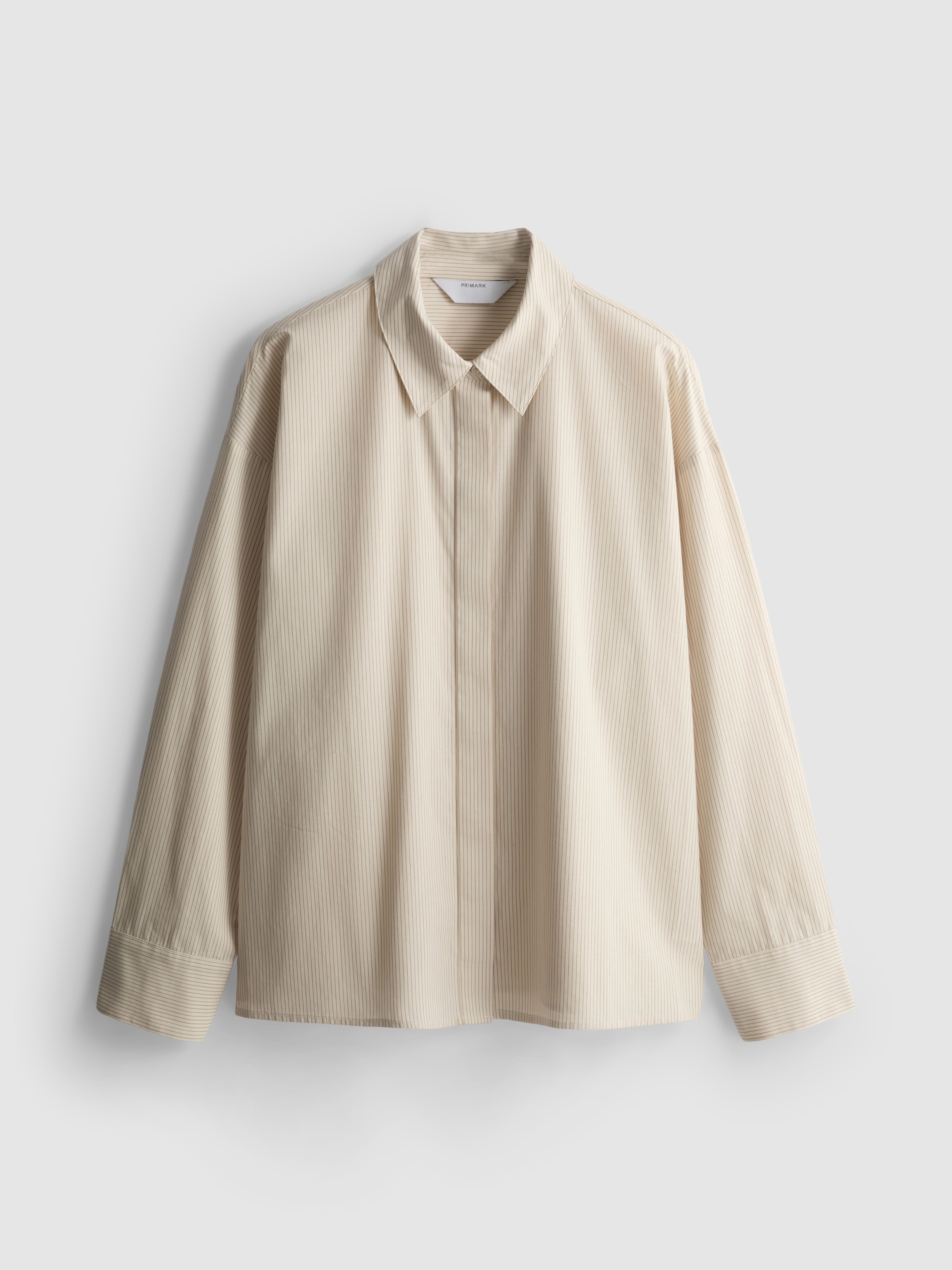 Cotton Poplin Striped Shirt