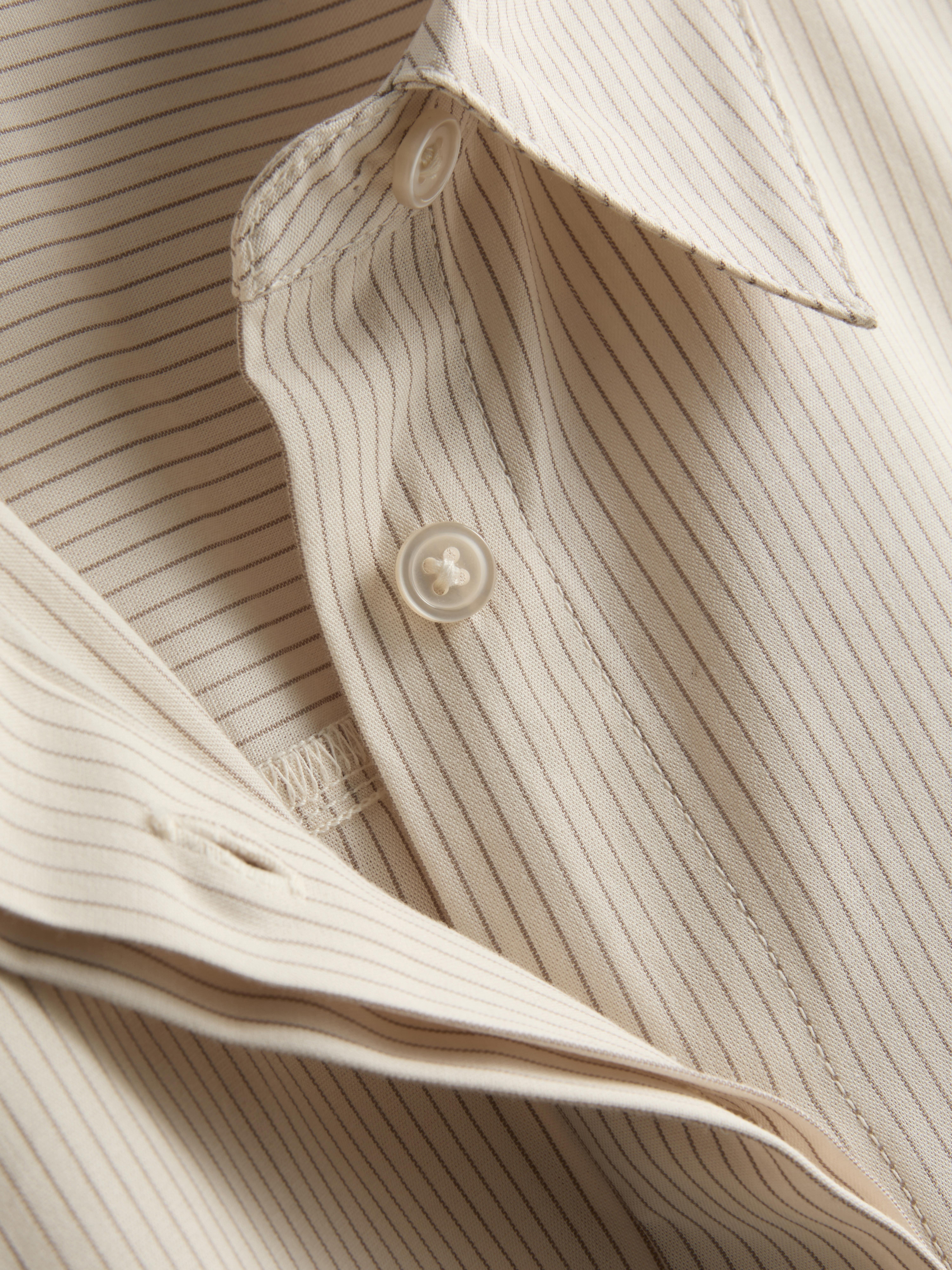 Cotton Poplin Striped Shirt