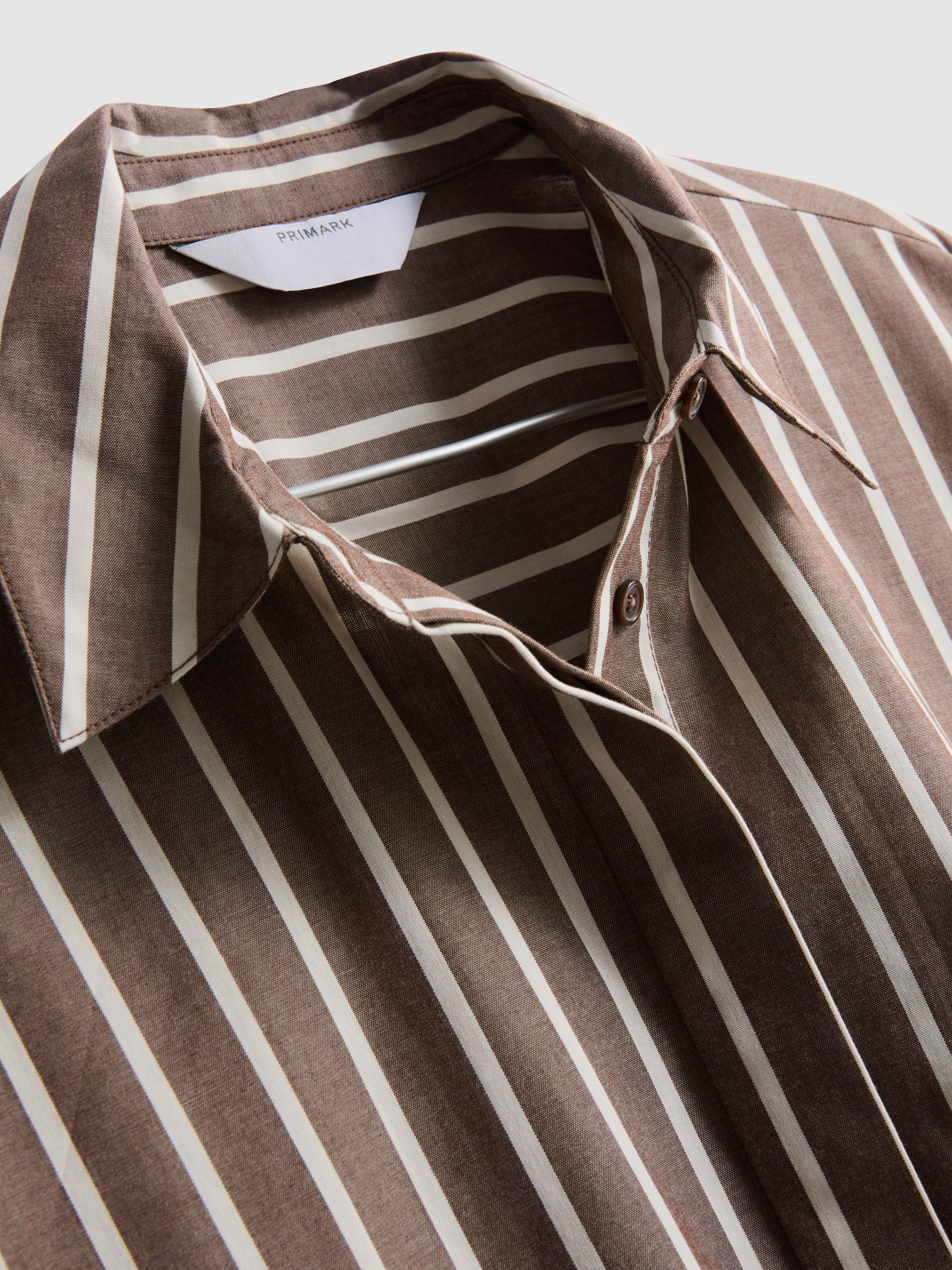 Cotton Poplin Striped Shirt