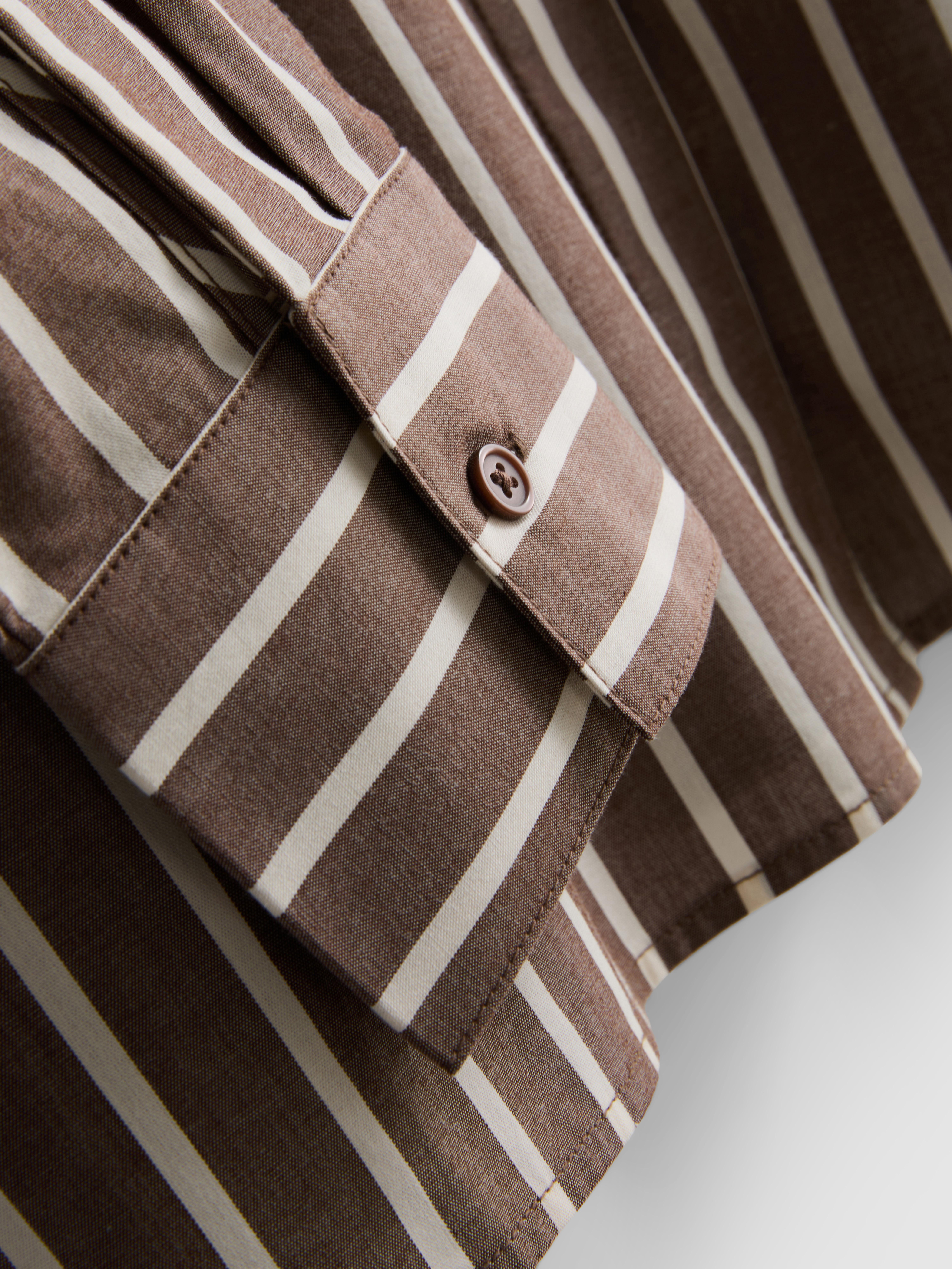Cotton Poplin Striped Shirt