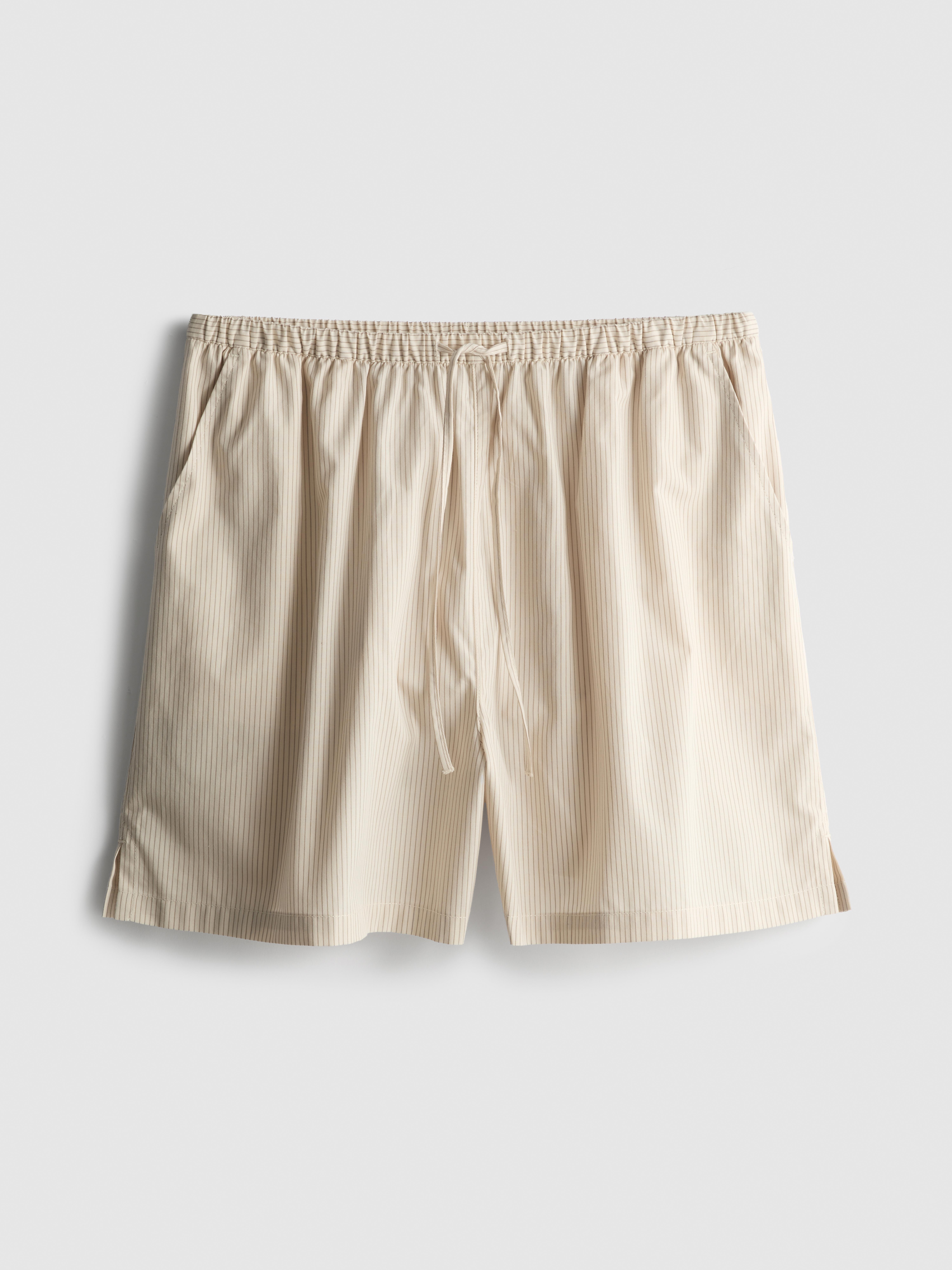 Cotton Poplin Striped Shorts