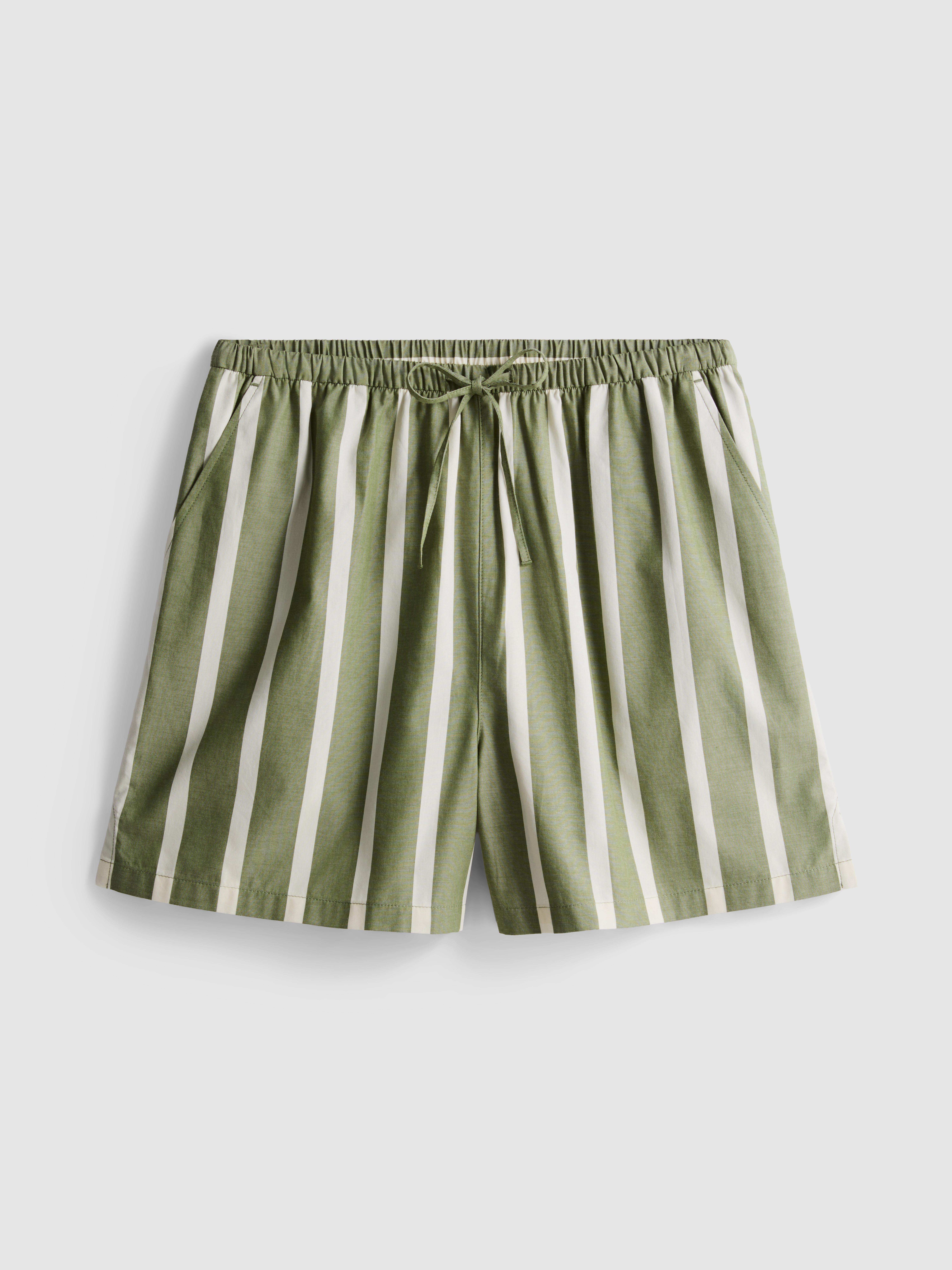 Gestreifte Shorts aus Baumwollpopeline