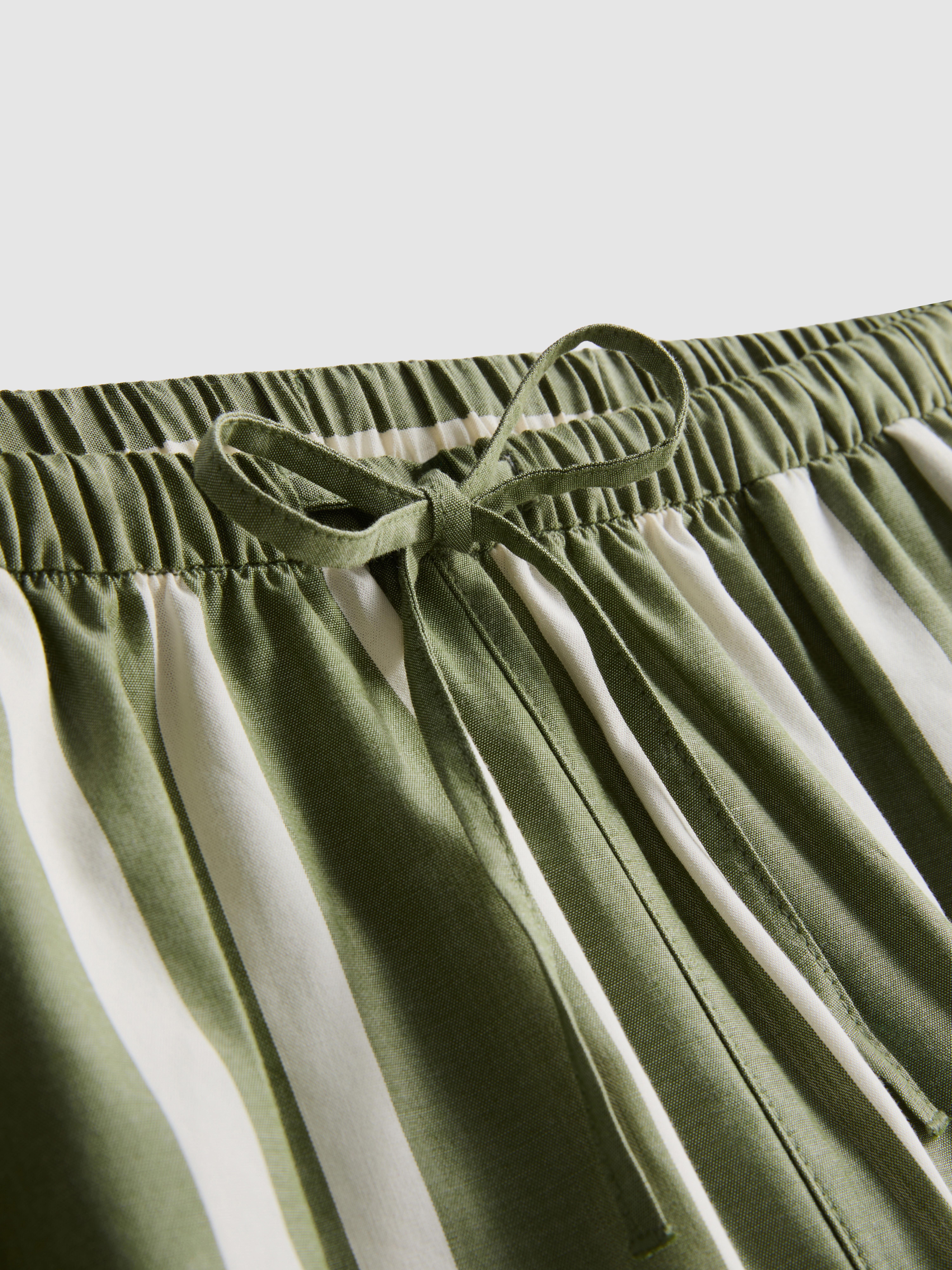 Gestreifte Shorts aus Baumwollpopeline