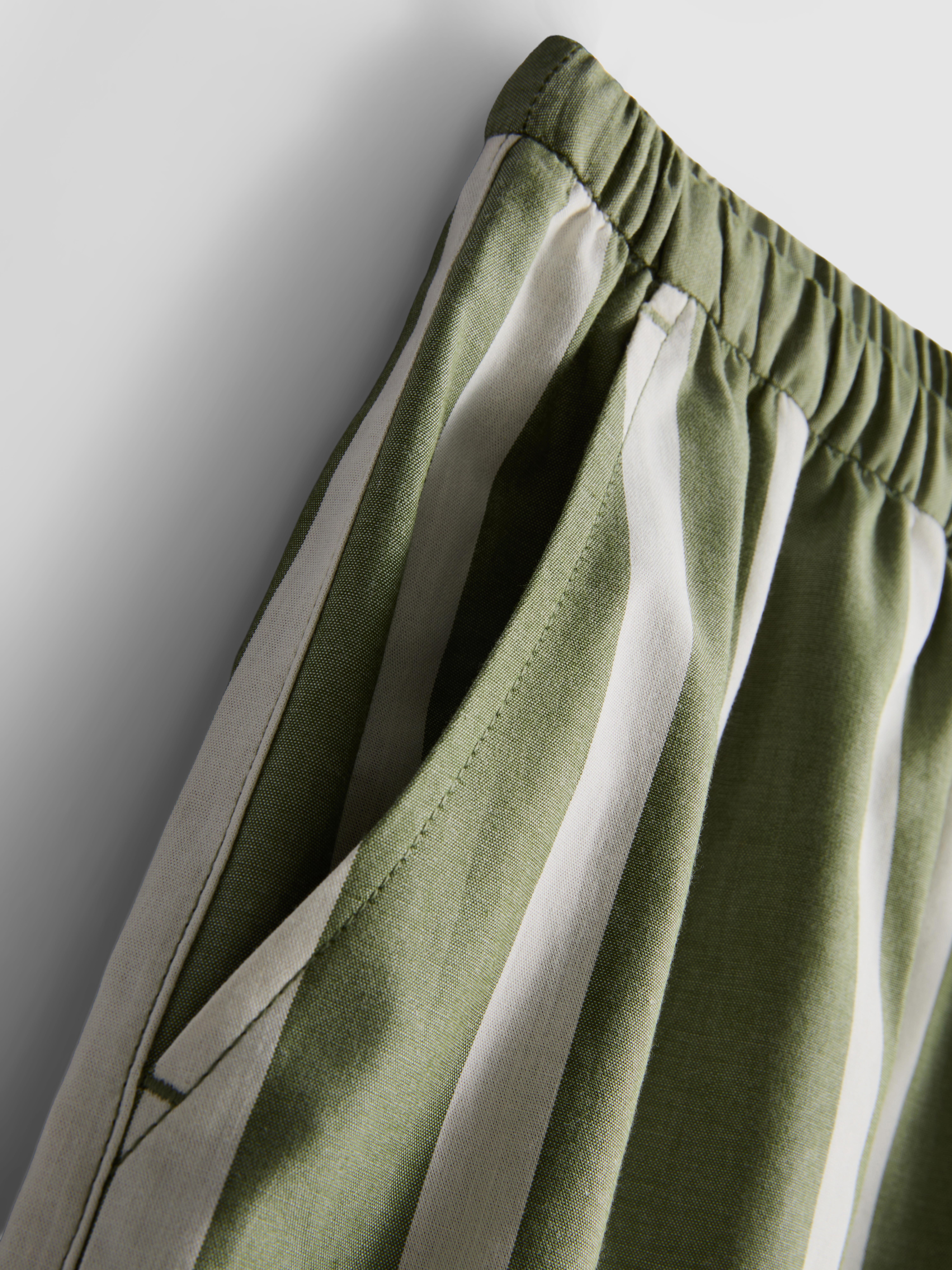 Gestreifte Shorts aus Baumwollpopeline