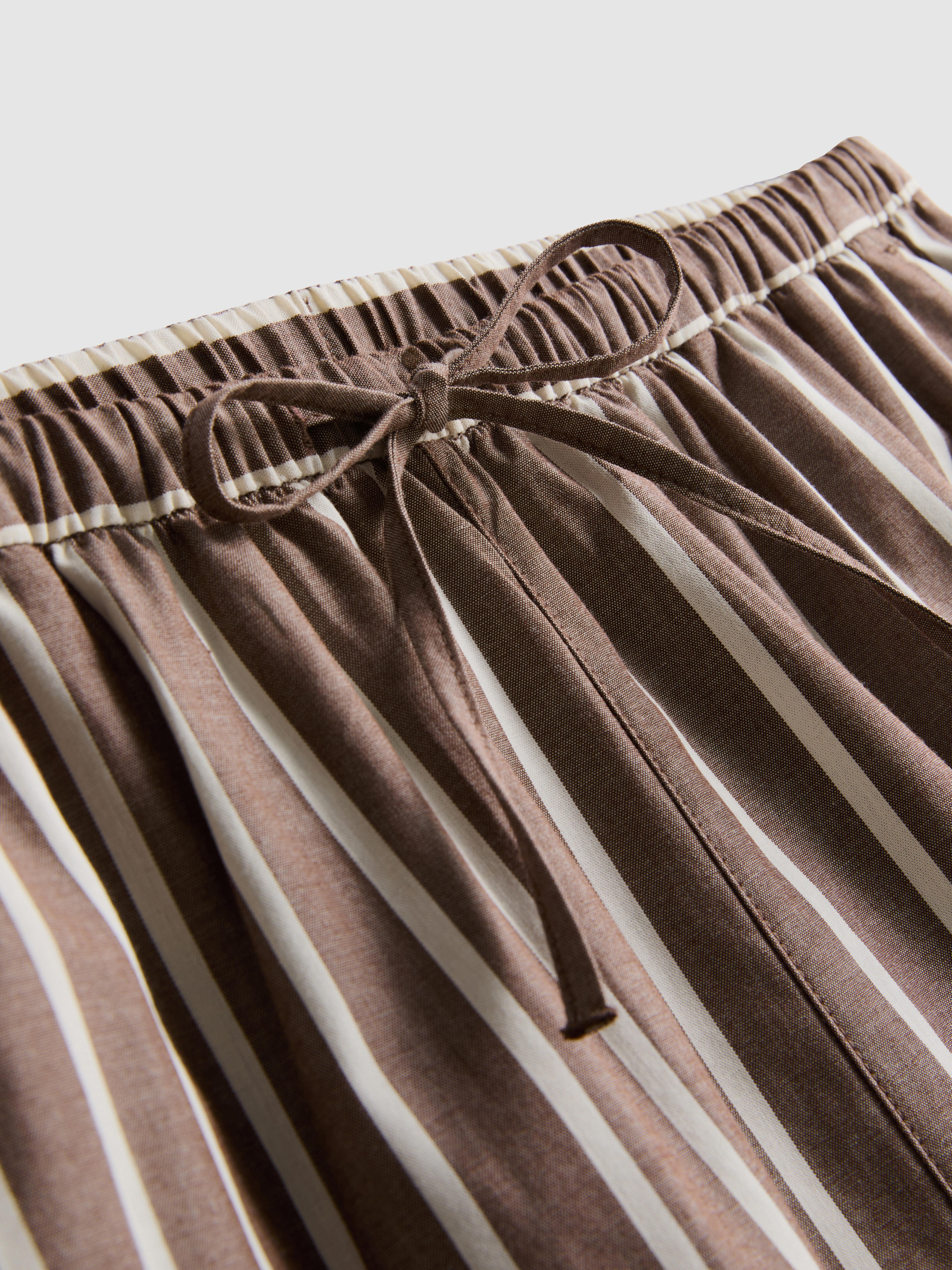 Cotton Poplin Striped Shorts