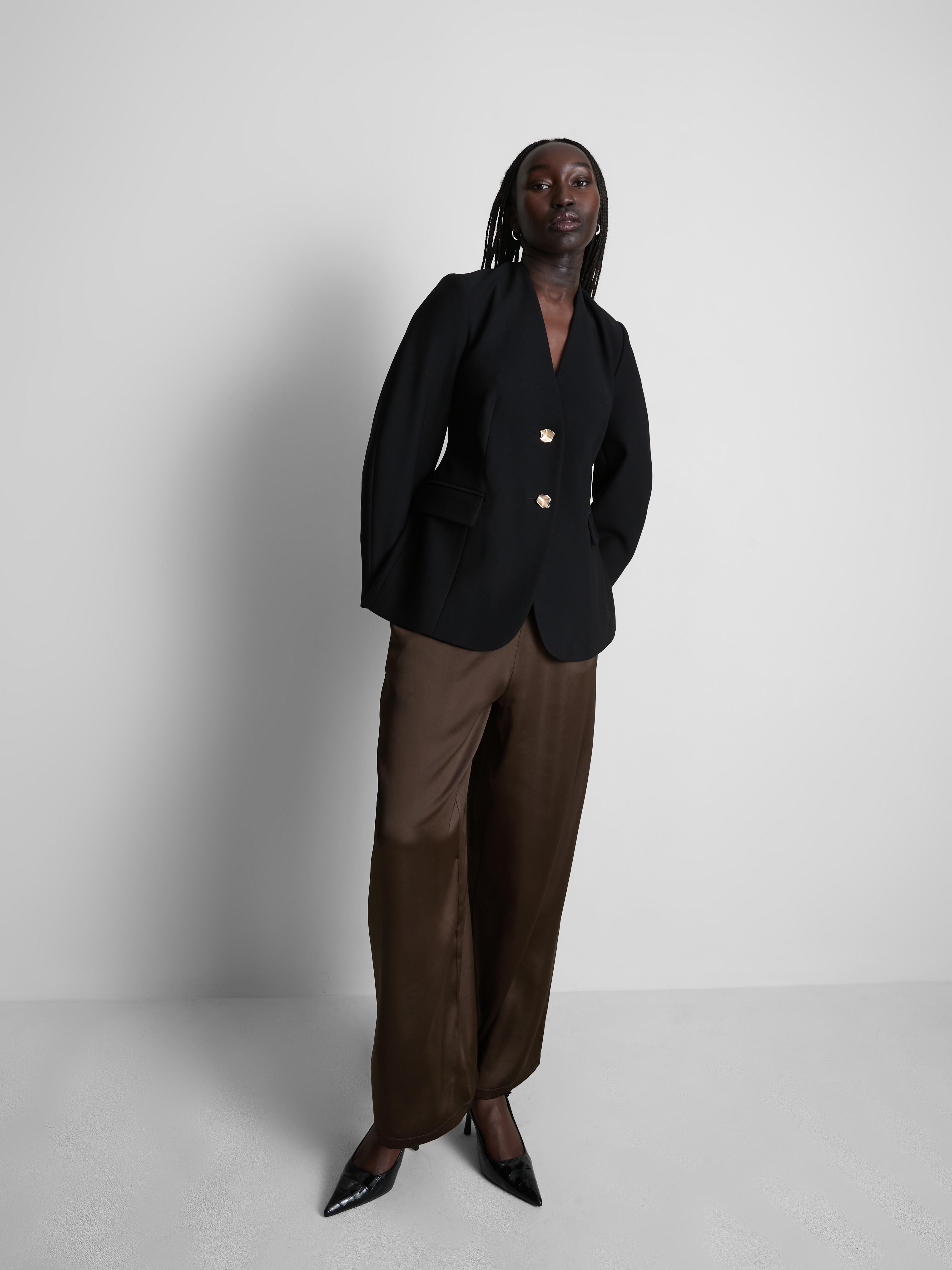 Satin Wide Leg Trousers