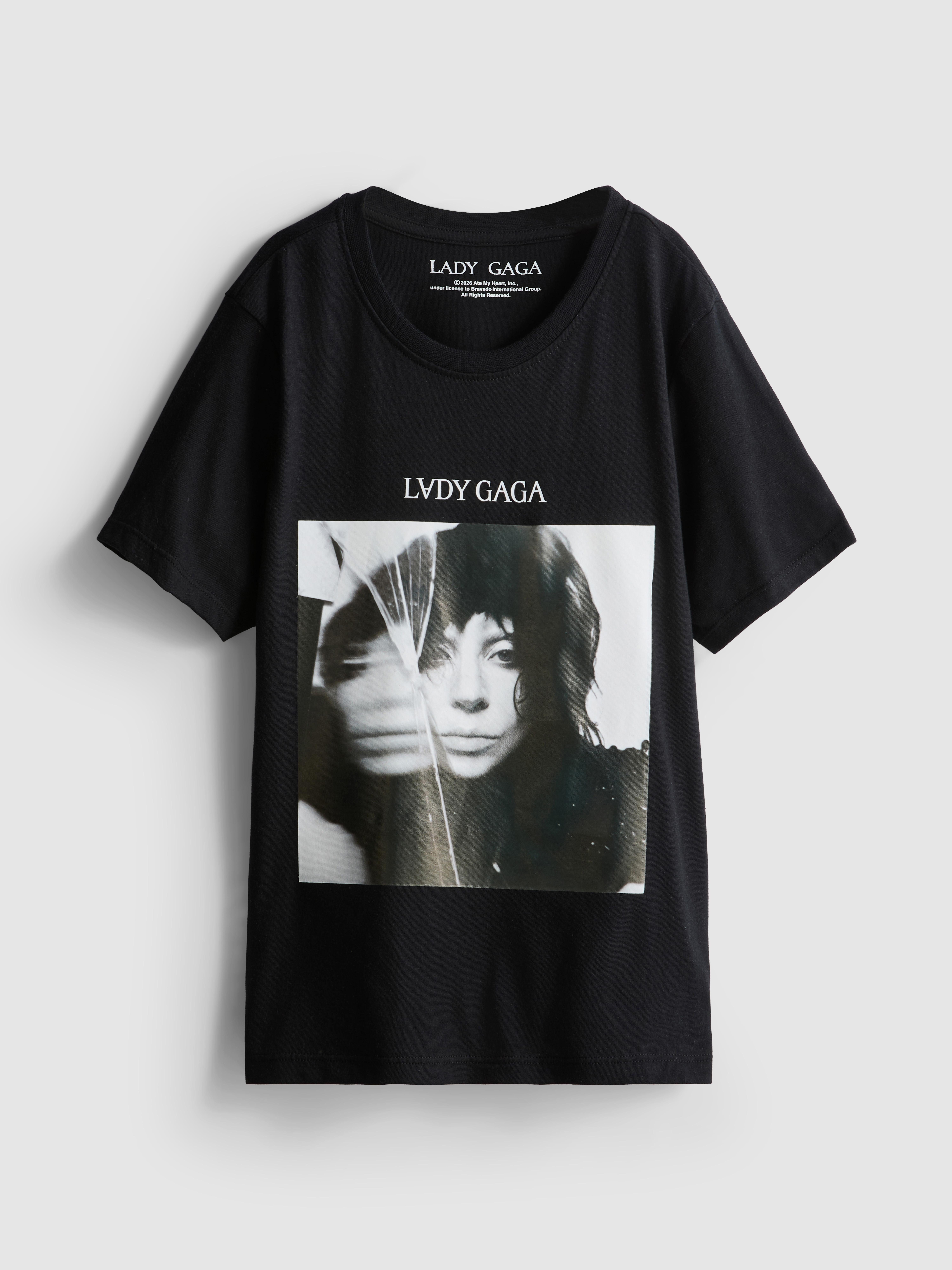 Girls Black 7-15yrs | Lady Gaga T-Shirt | Primark