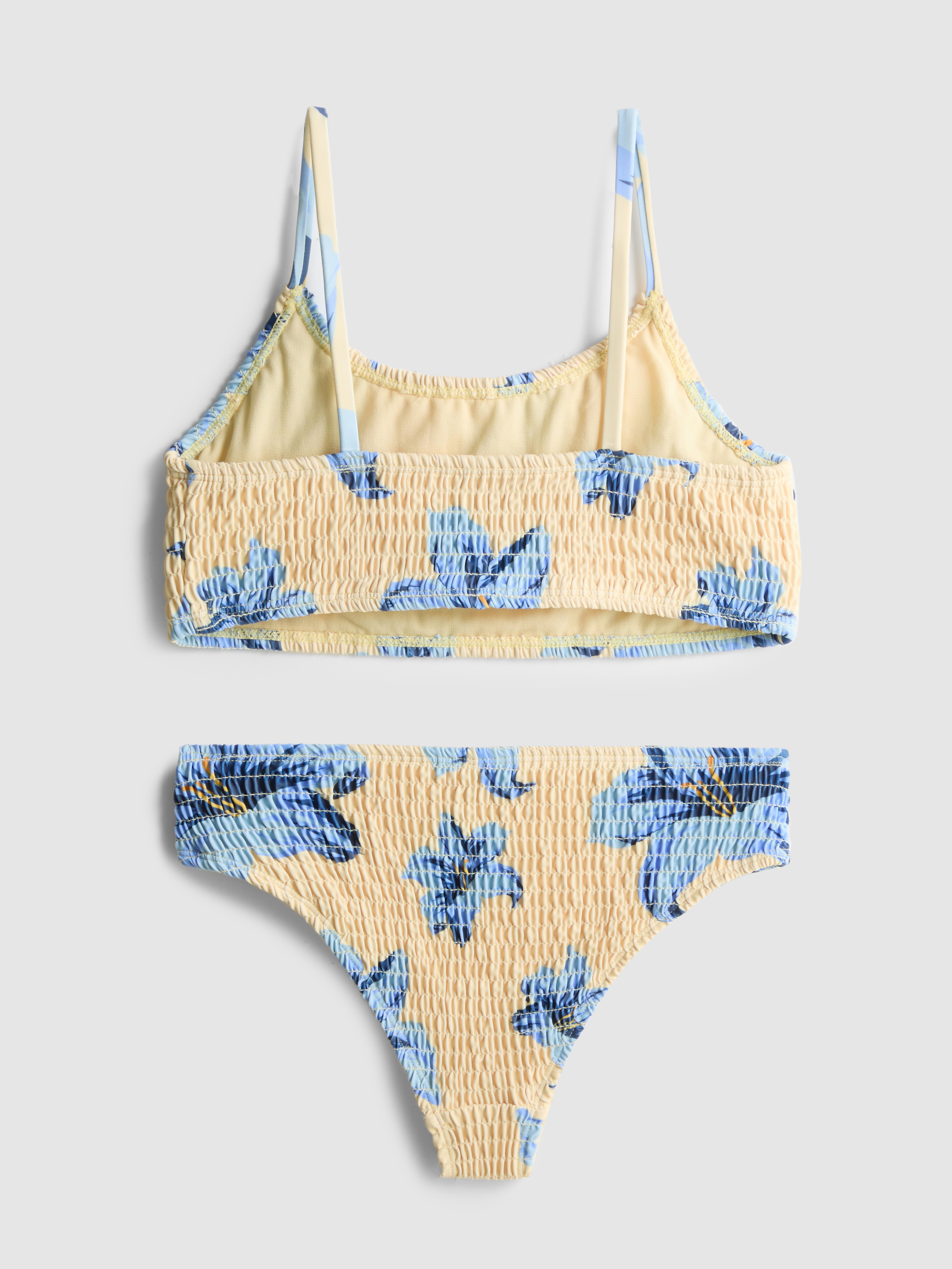 7-15 años | Bikini estampado fruncido
