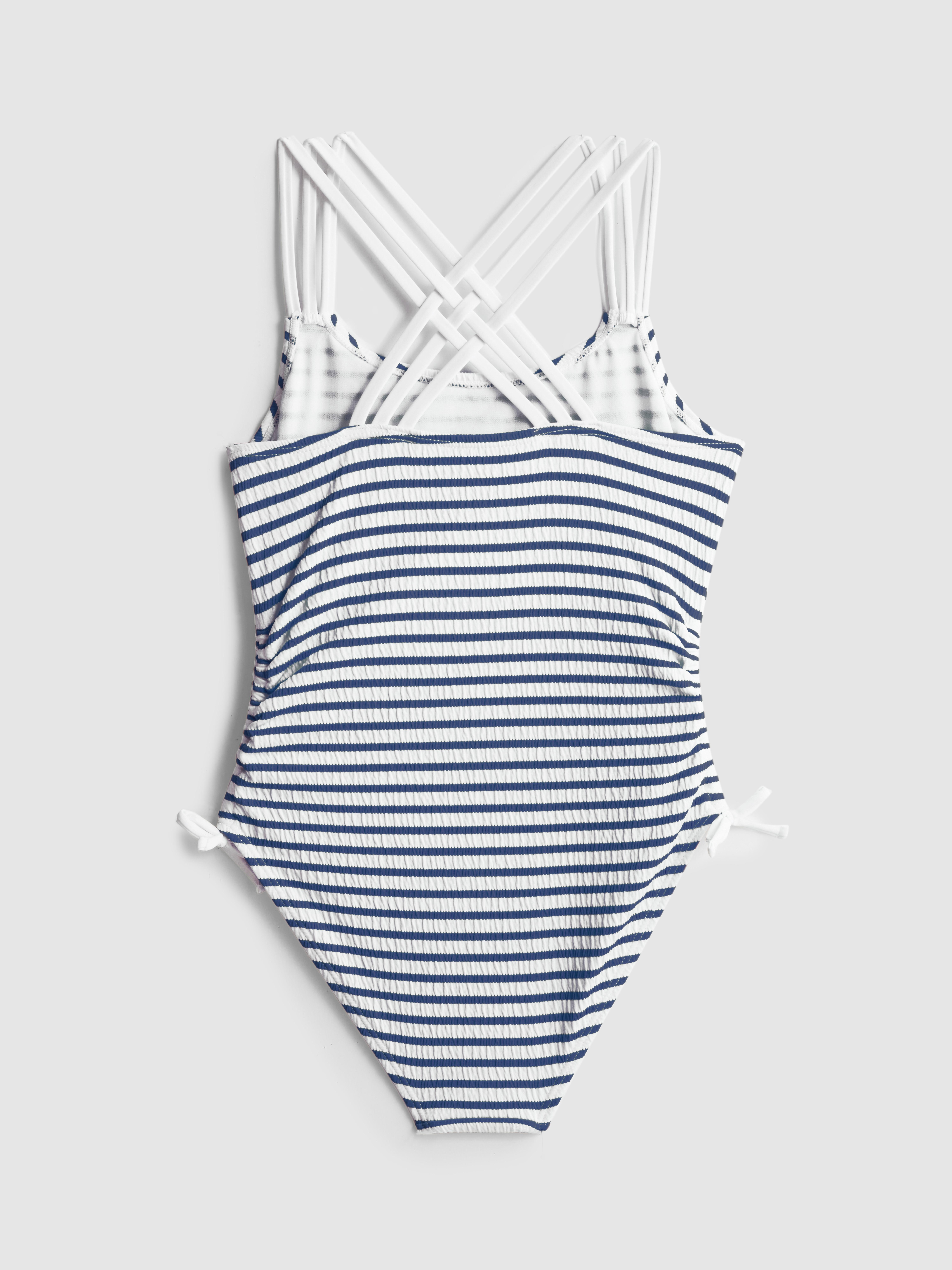 7–15 ans | Maillot de bain ruché à rayures