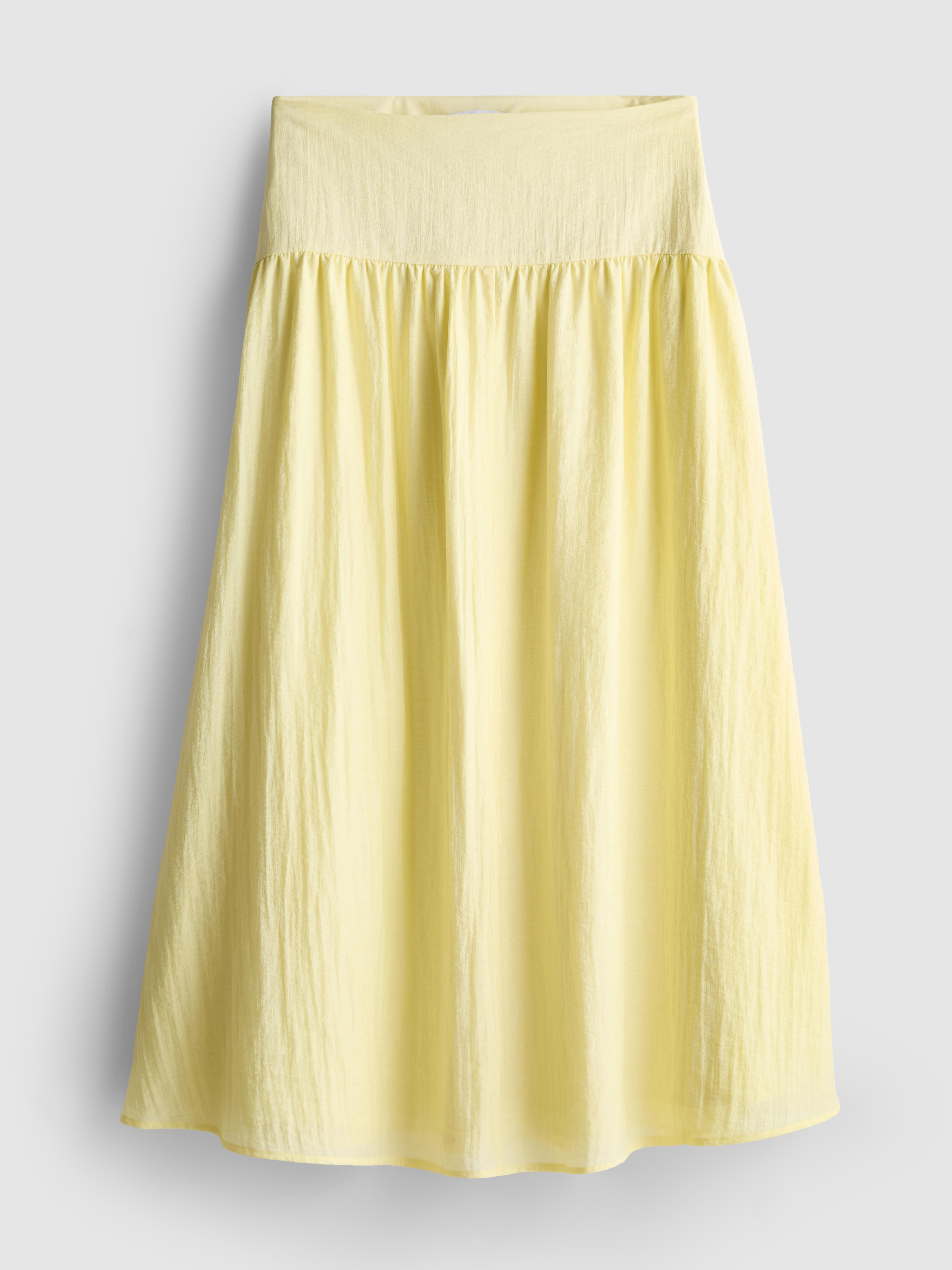 Dropped Waist Midi Skirt
