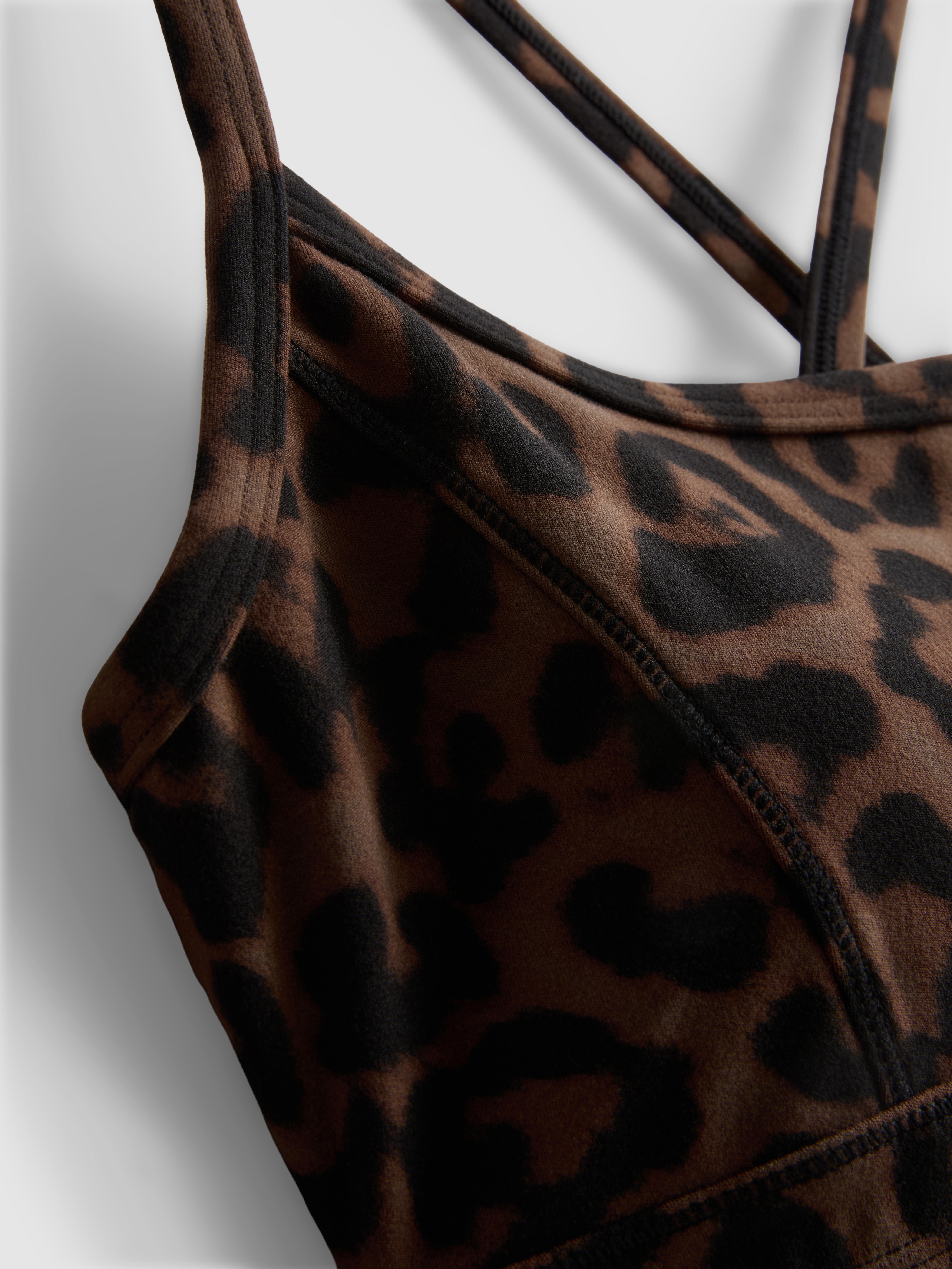 Leopard Racerback Active Crop Top