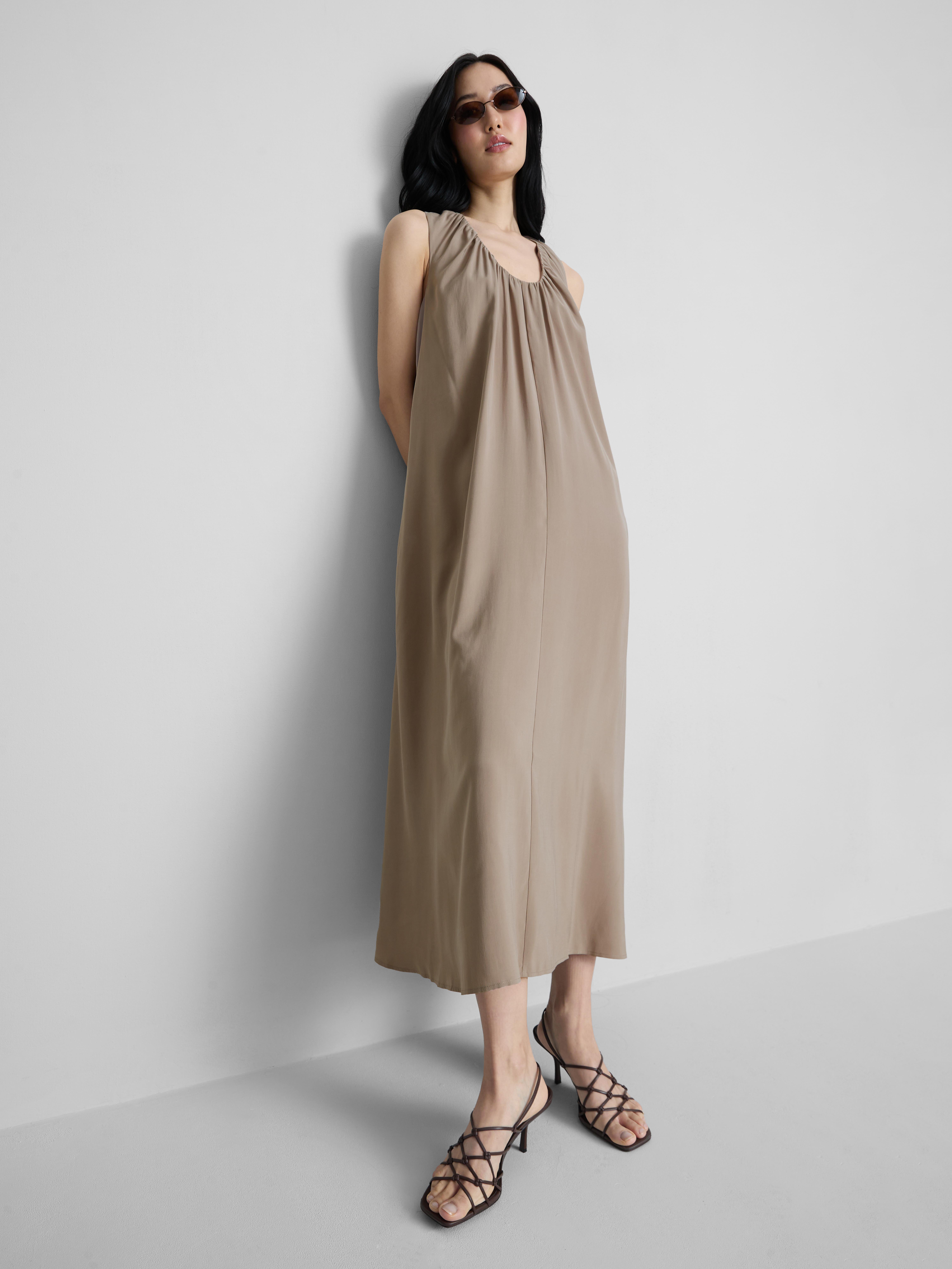 Women's Taupe The Edit Trapeze Maxi Dress | Primark