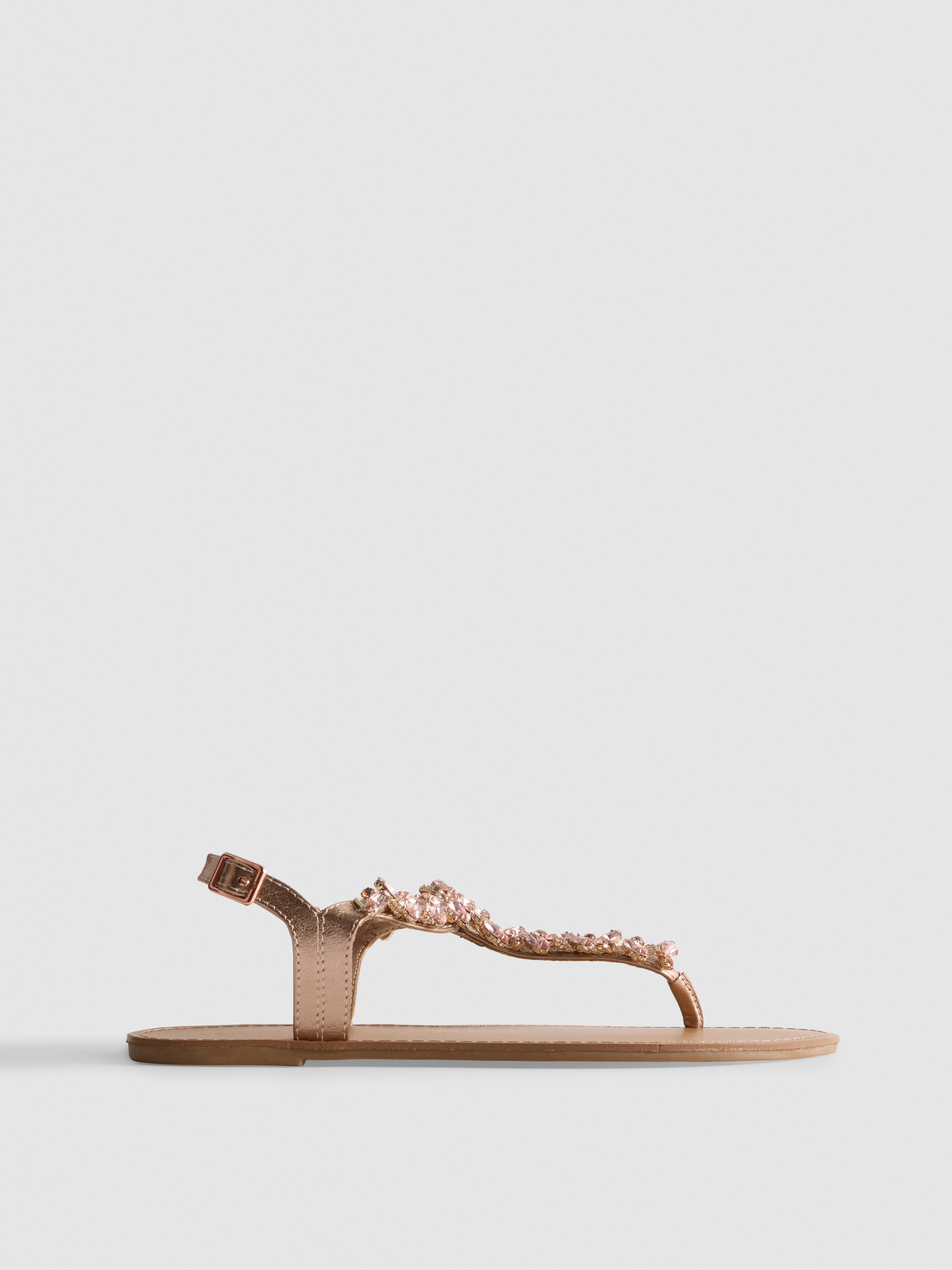 Embellished Thong Sandals