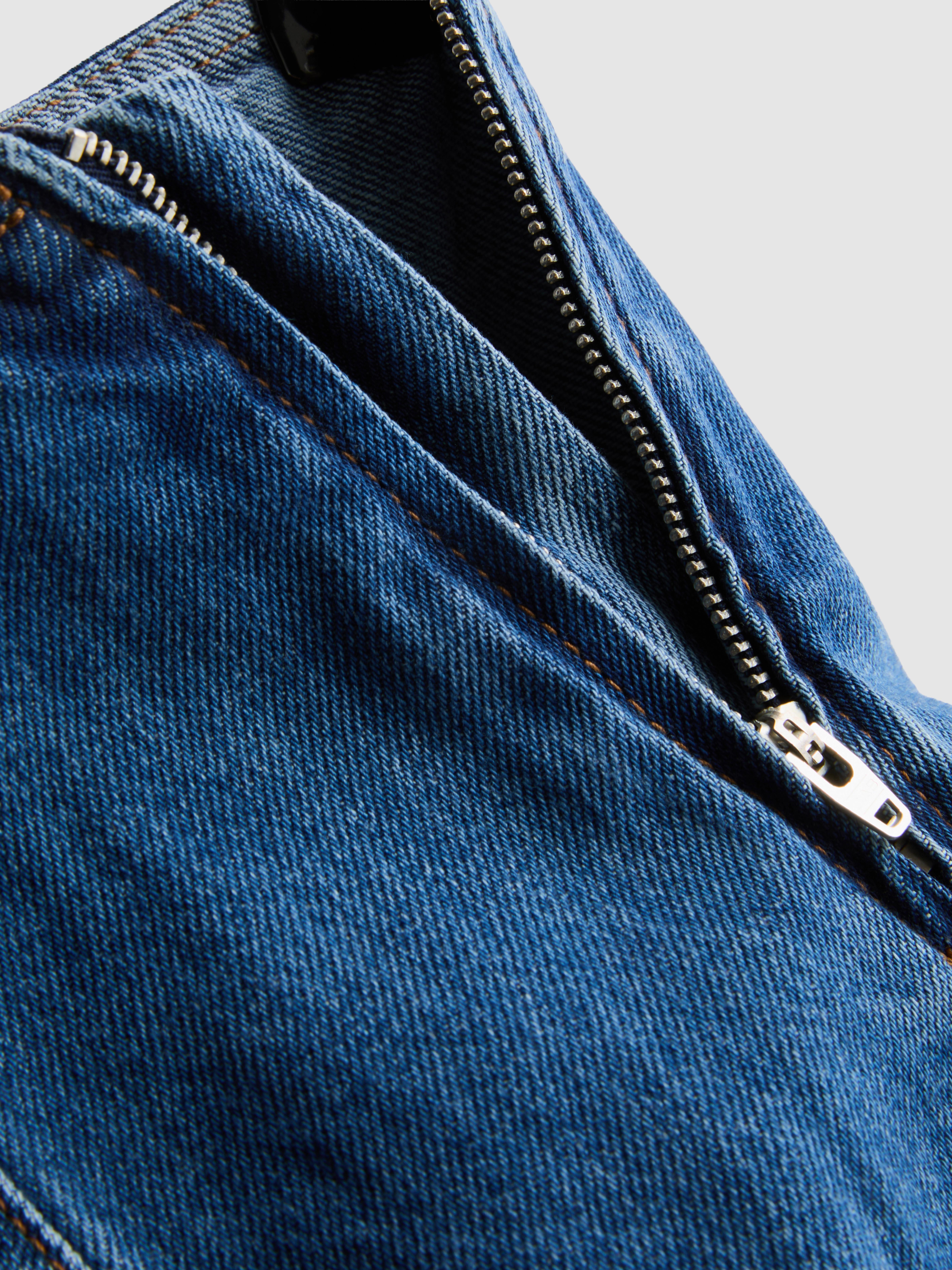 Cotton Denim Mini Skort