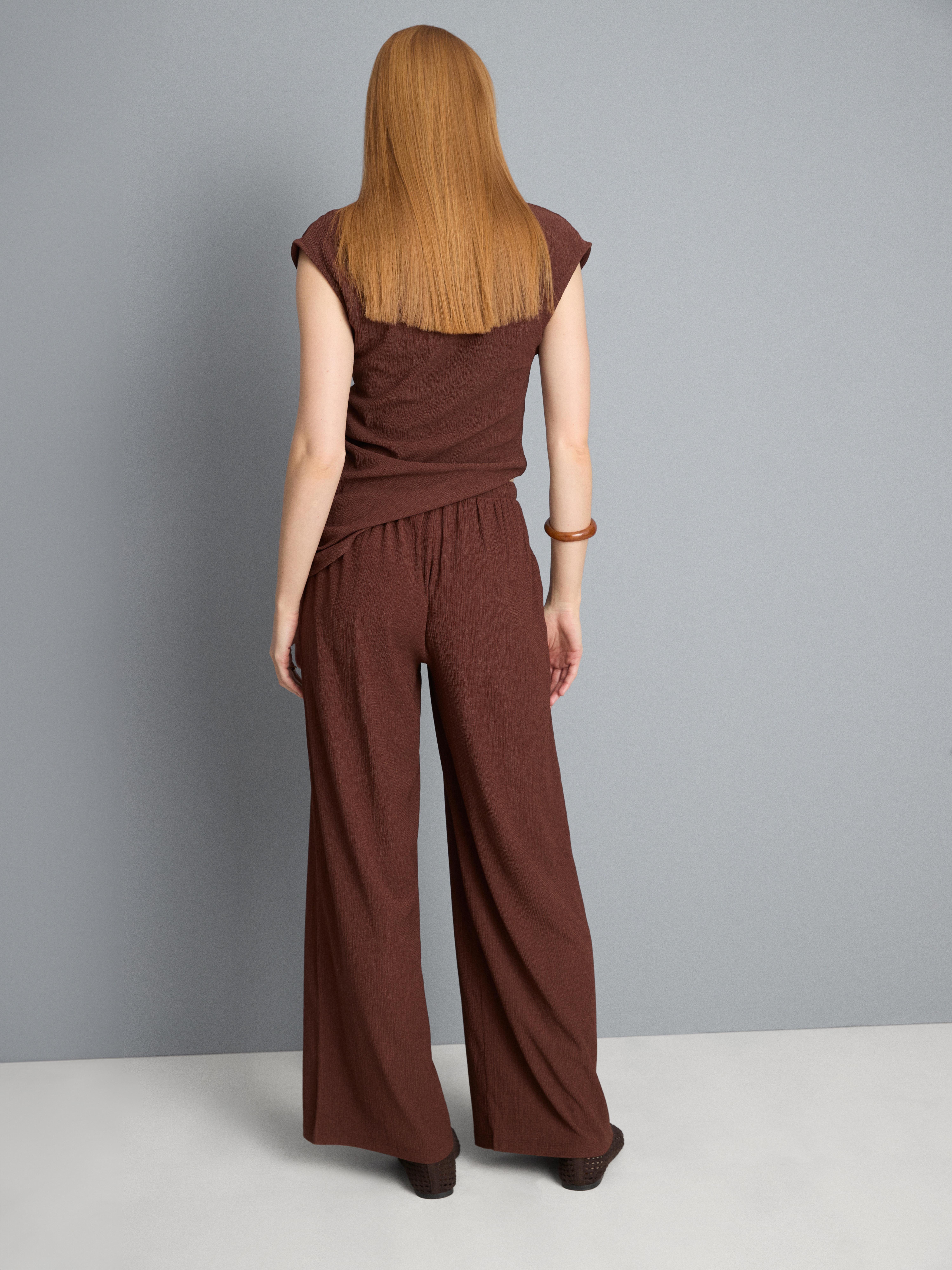 Crinkle Wide Leg Pants