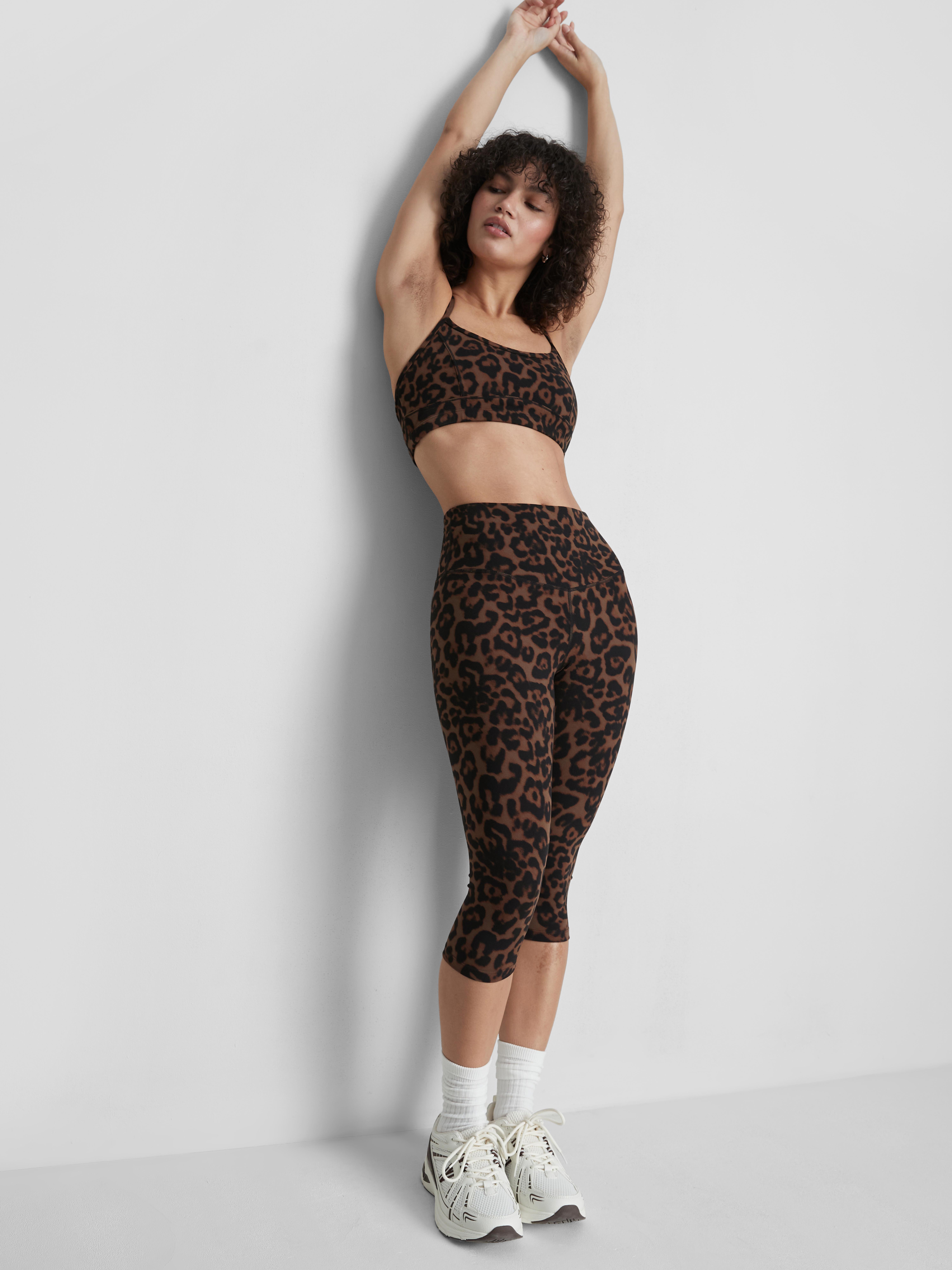 Leggings Capri sportivi leopardati