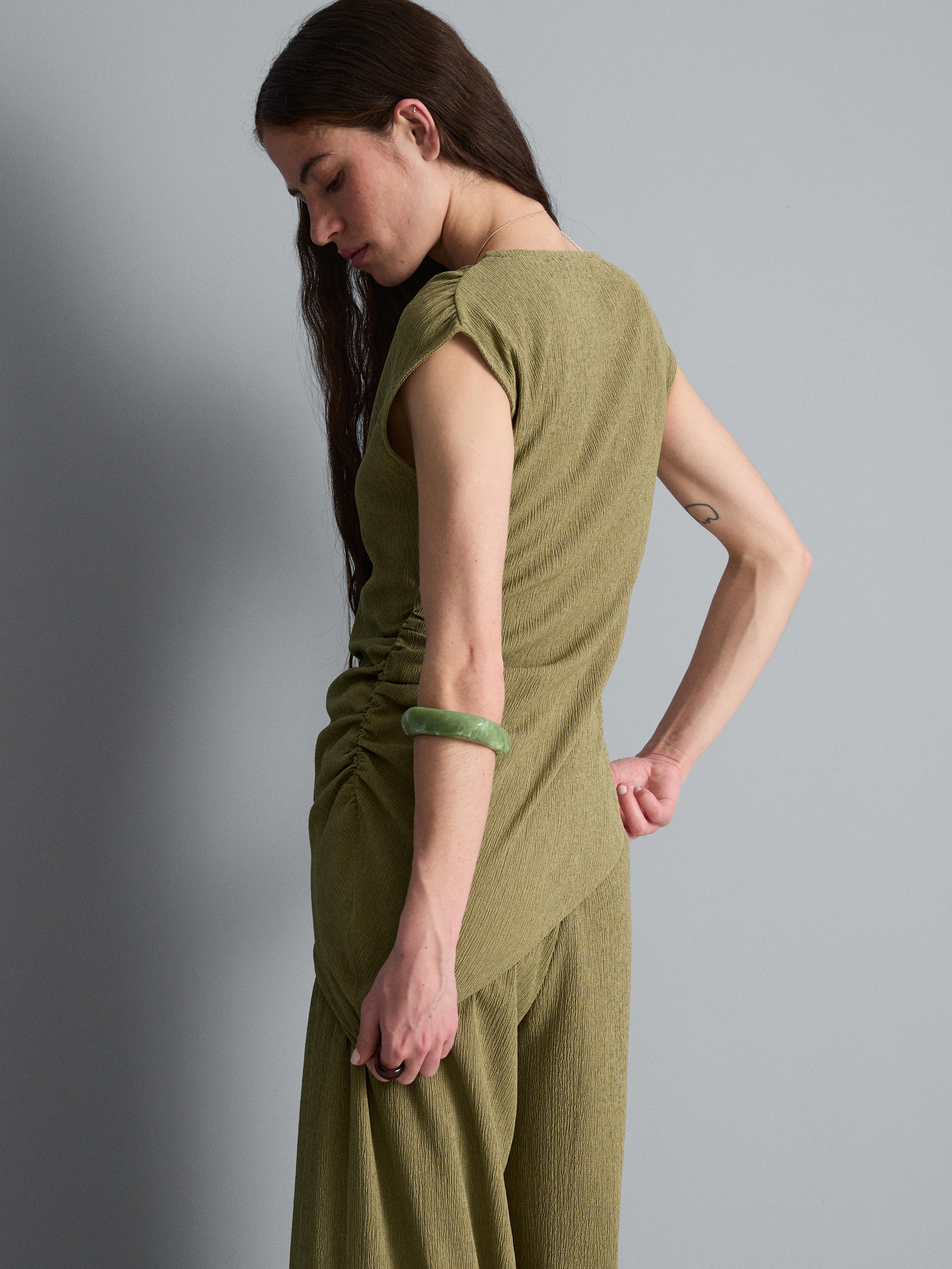 Asymmetric Crinkle Top