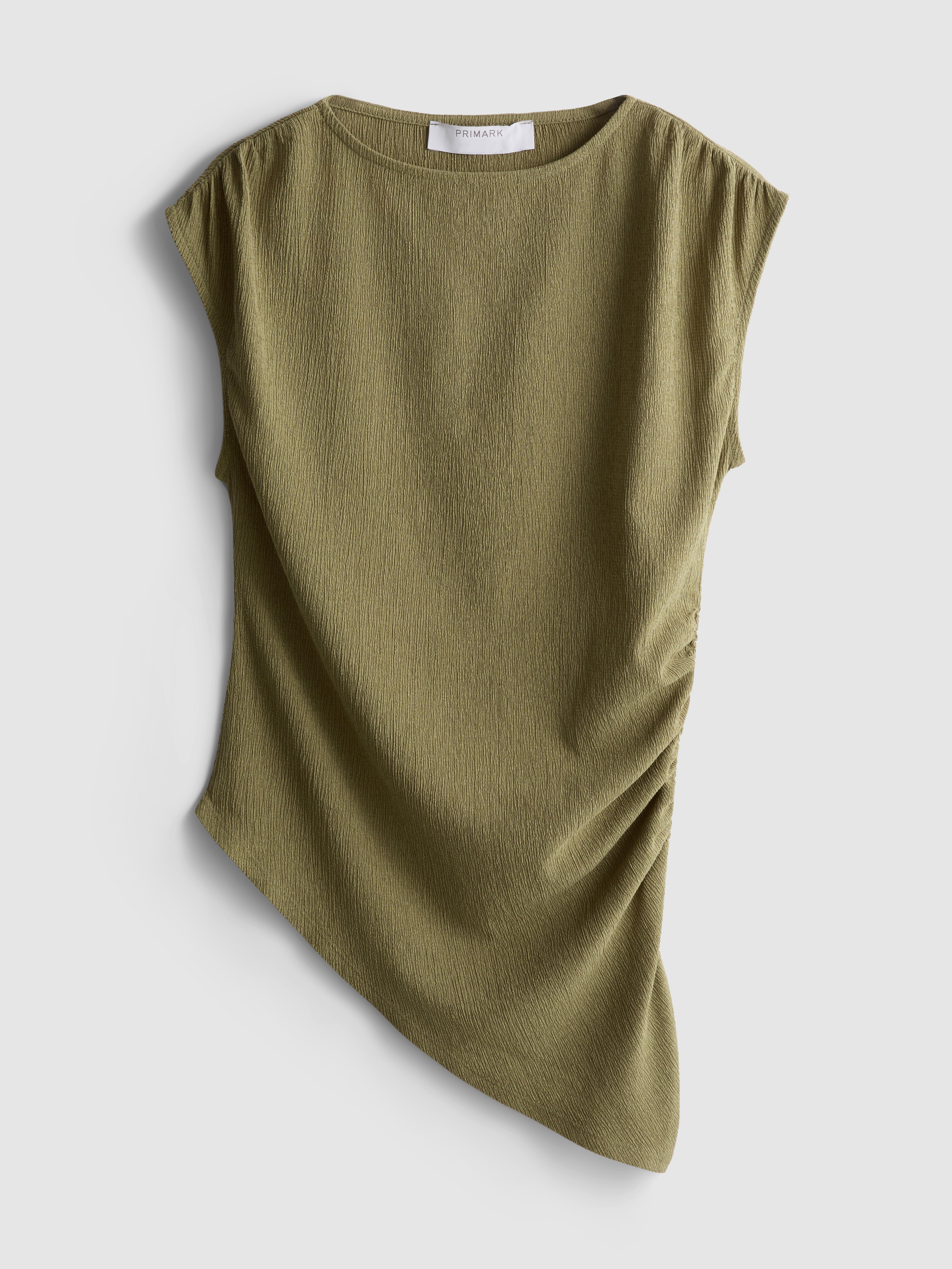 Asymmetric Crinkle Top