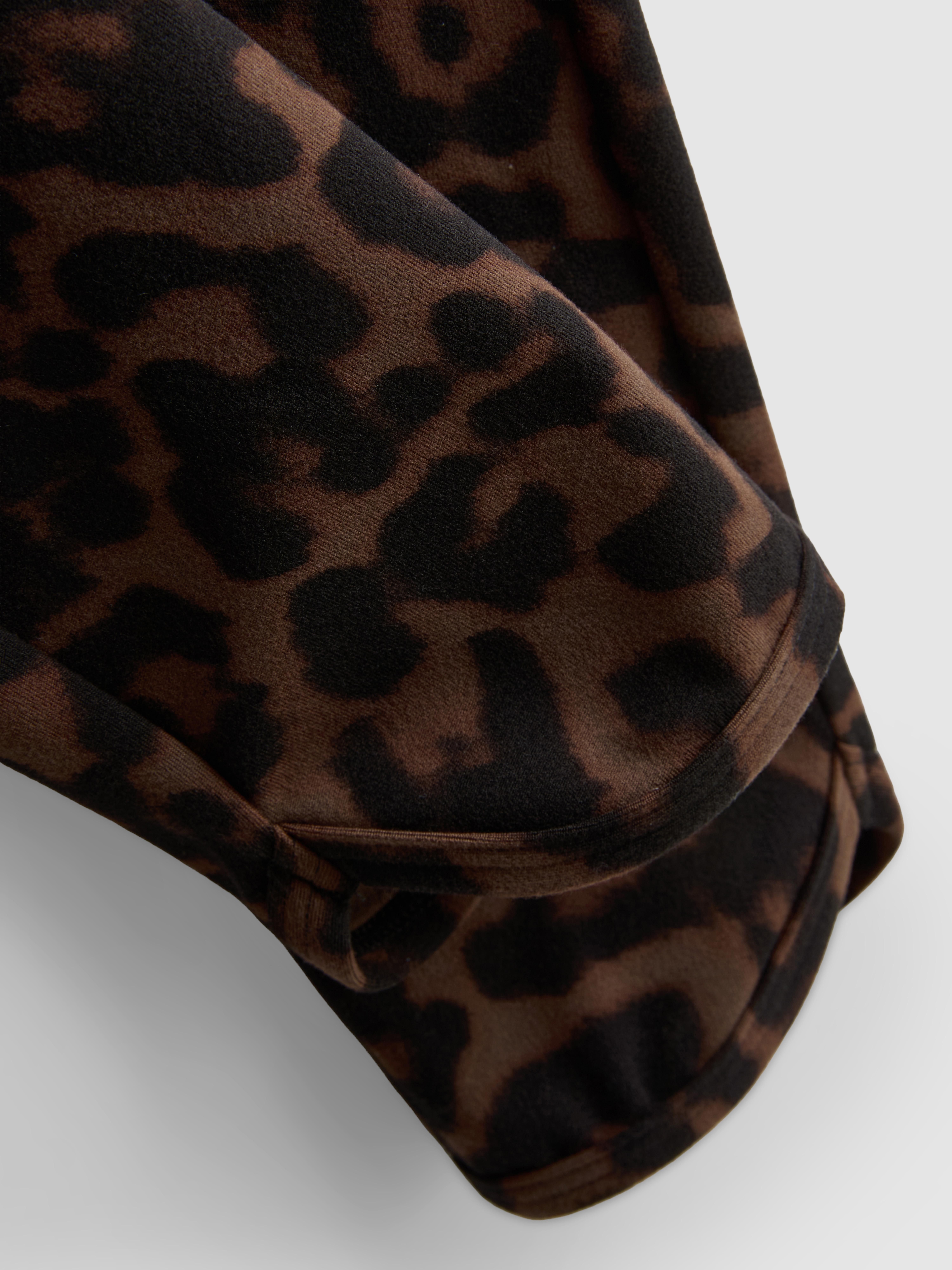 Sportlegging met hoge taille en luipaardprint