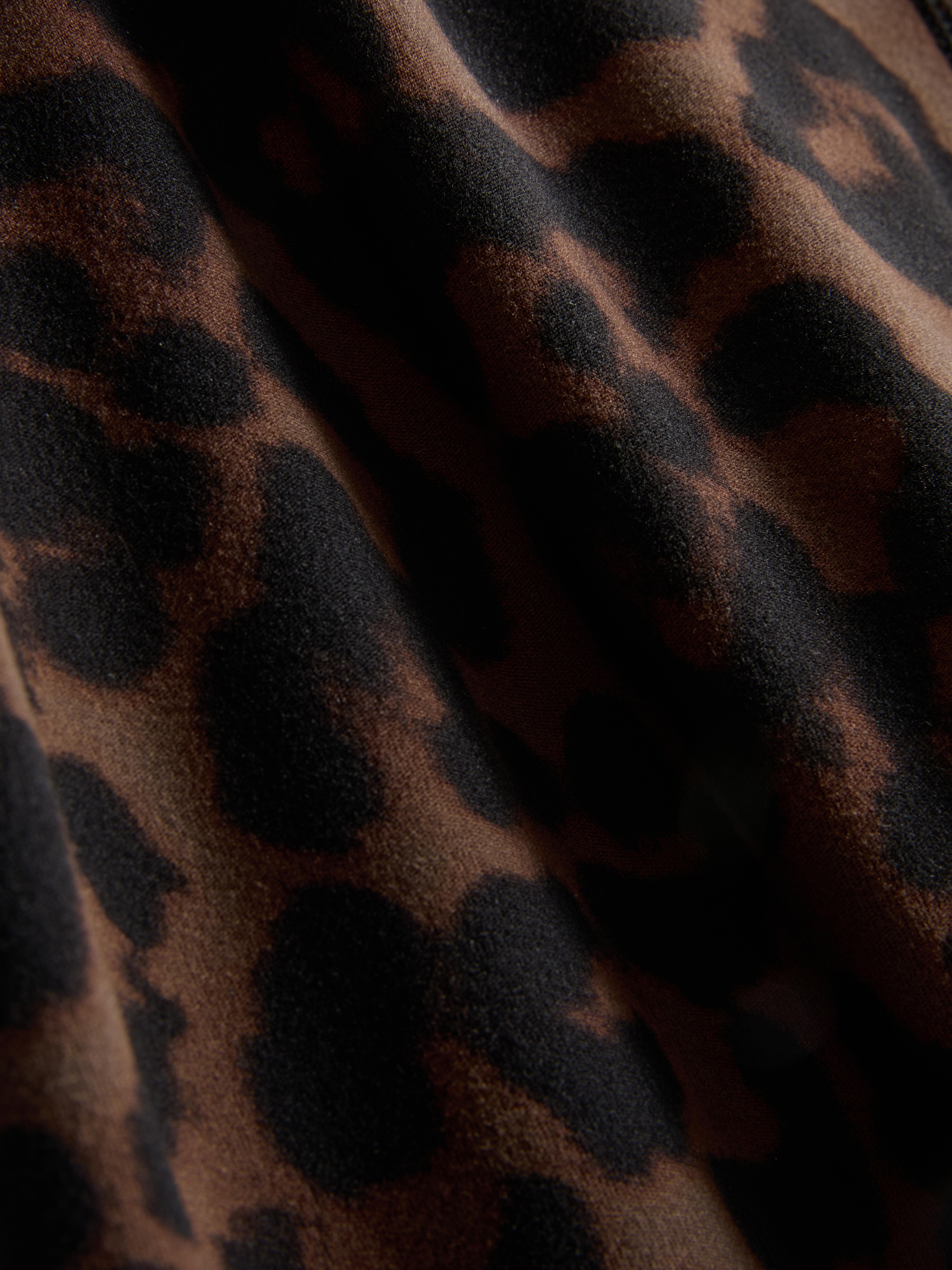Sportlegging met hoge taille en luipaardprint