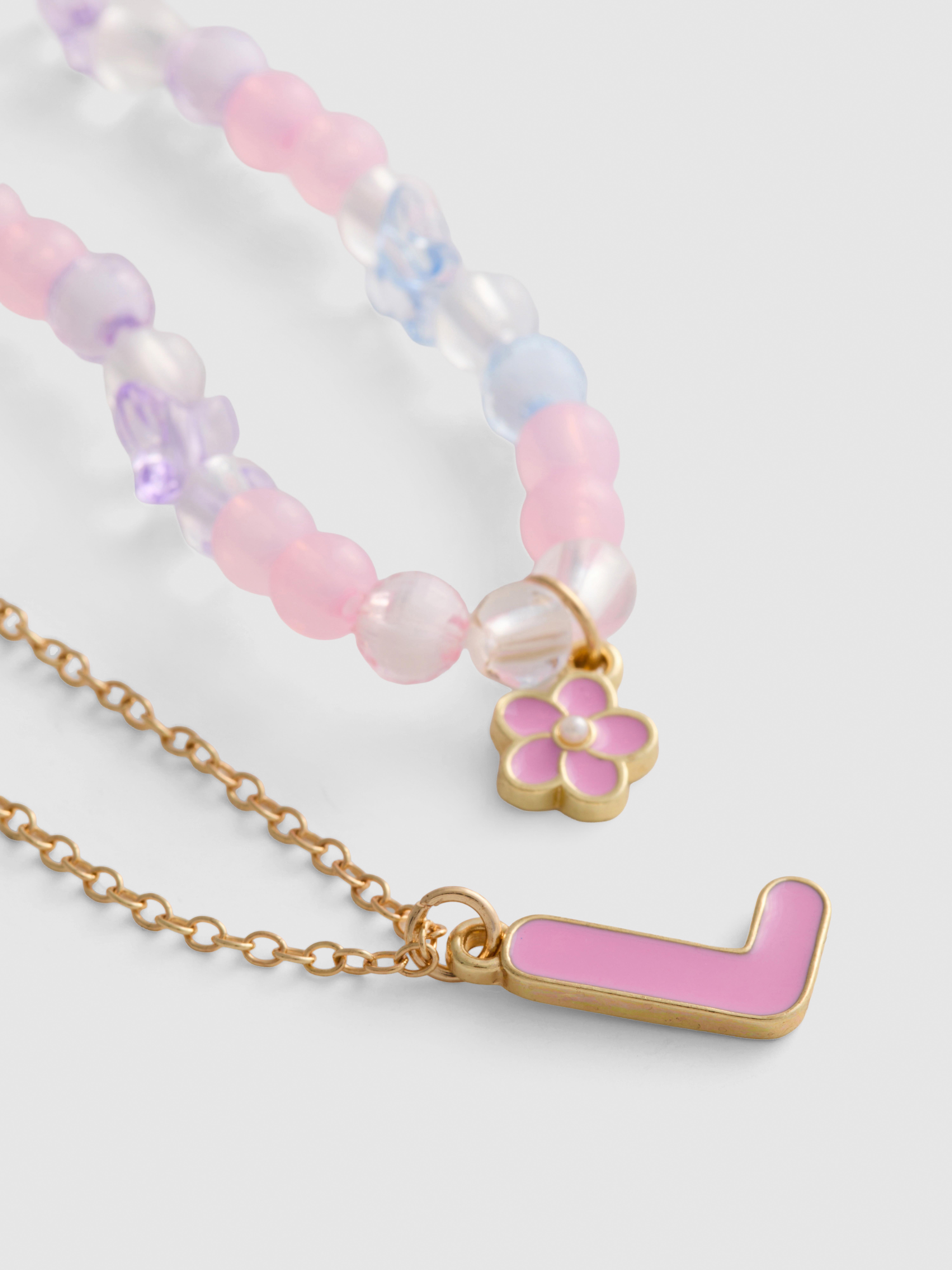 Initial Necklace Set