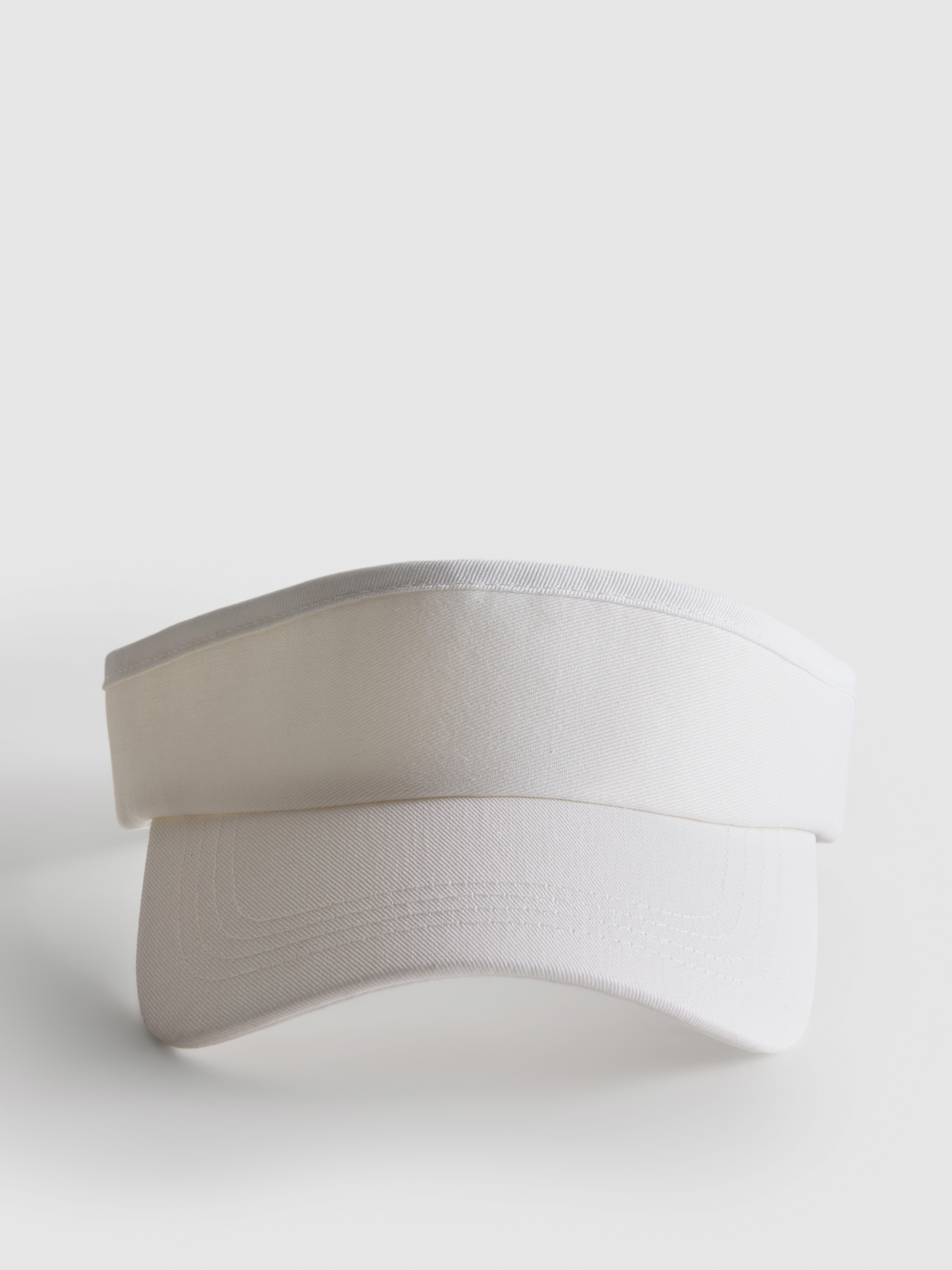 Visera de algodón Blanco