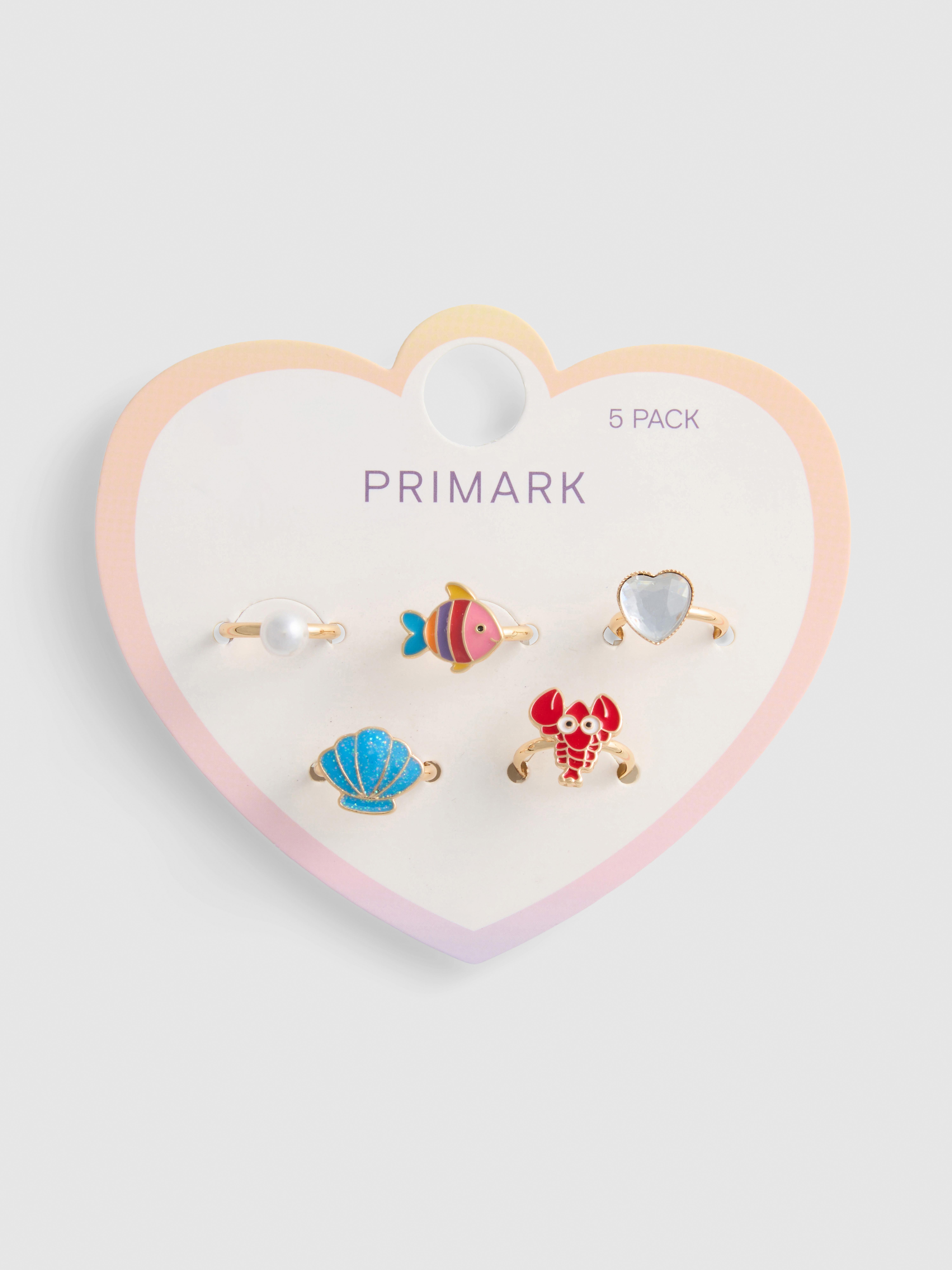 5pk Sea Charm Rings