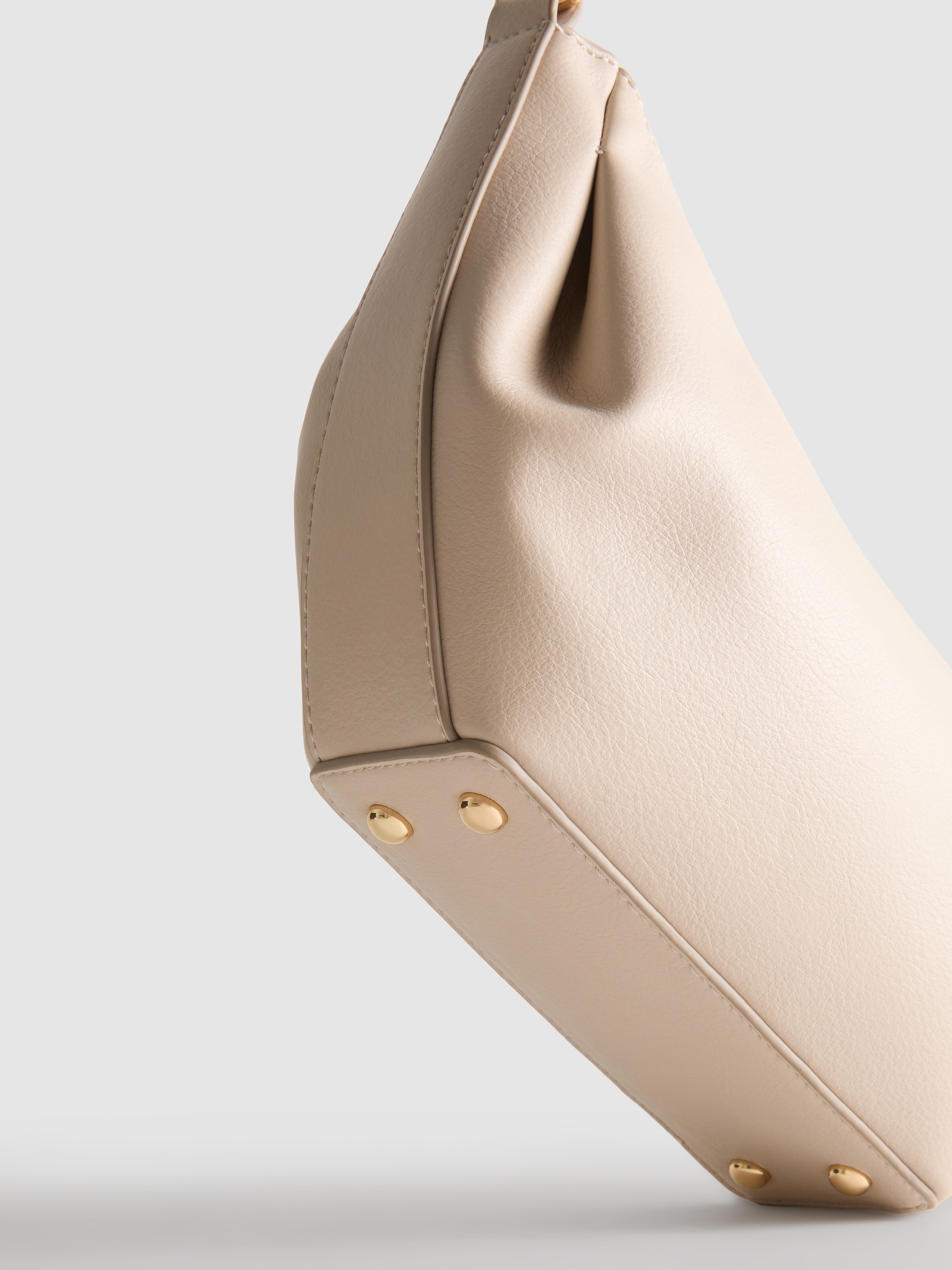 Faux Leather Sling Crossbody Bag