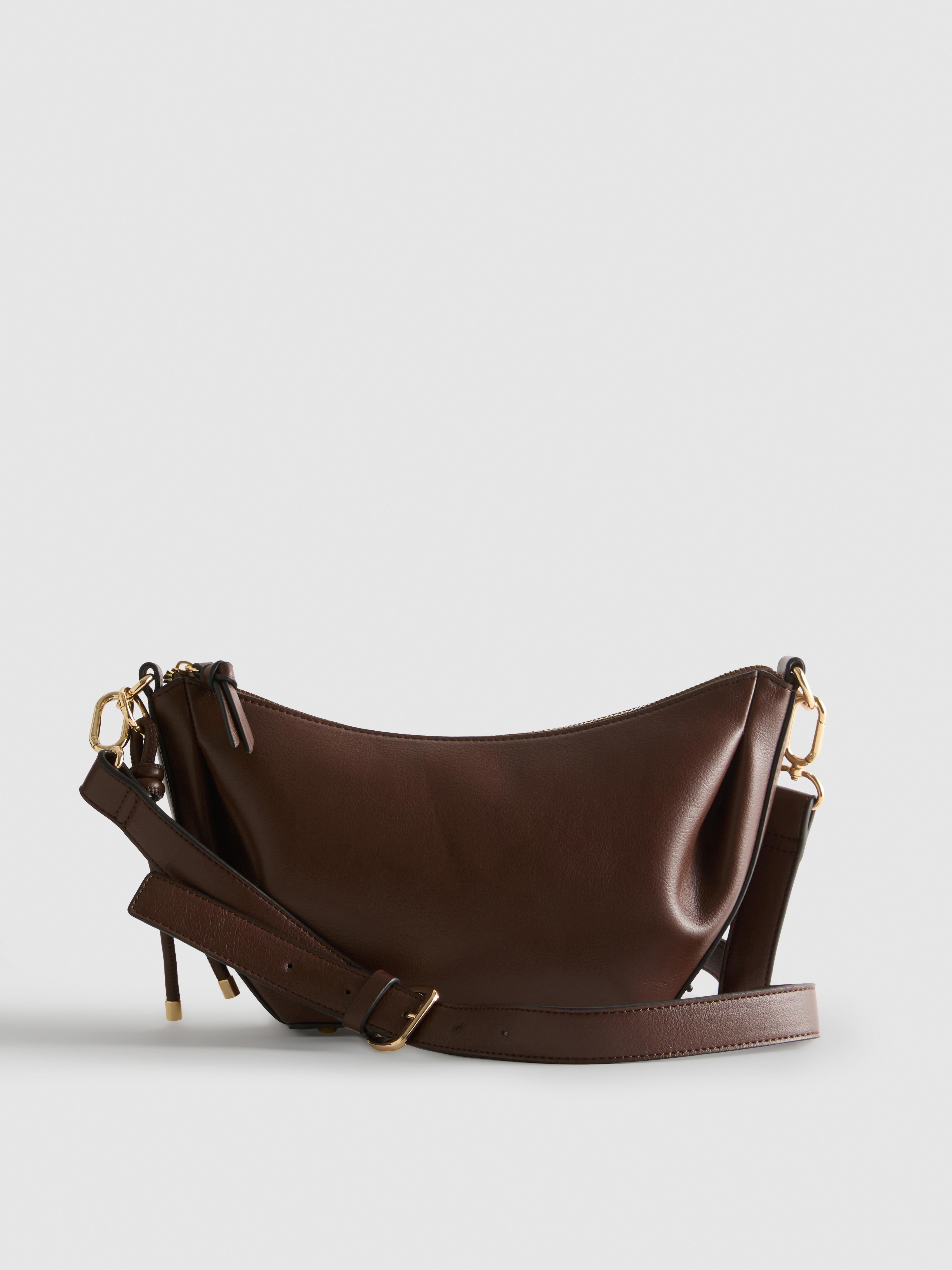 Sac à bandoulière en simili cuir Chocolat