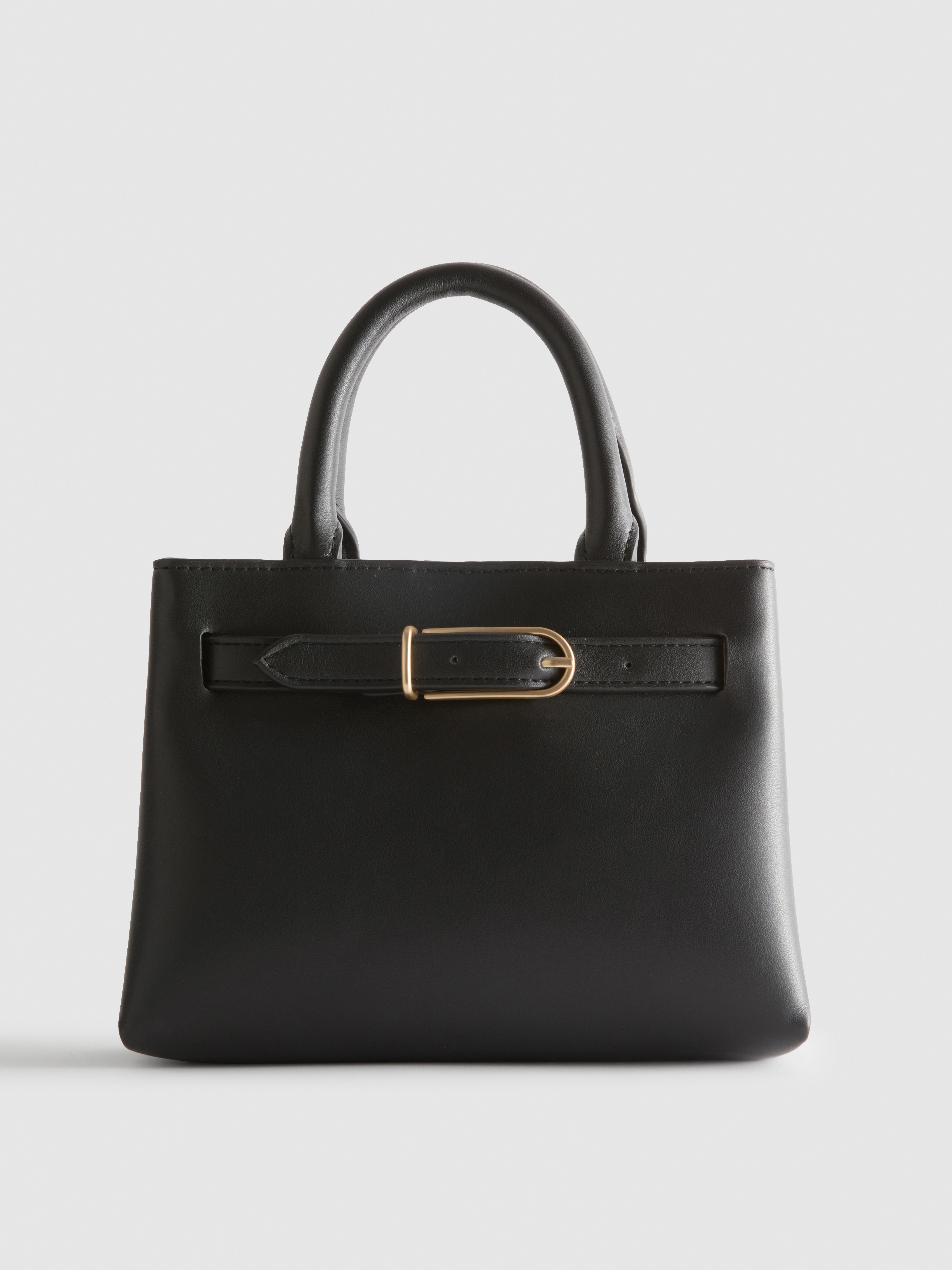 Minibolso tote con detalle de hebilla