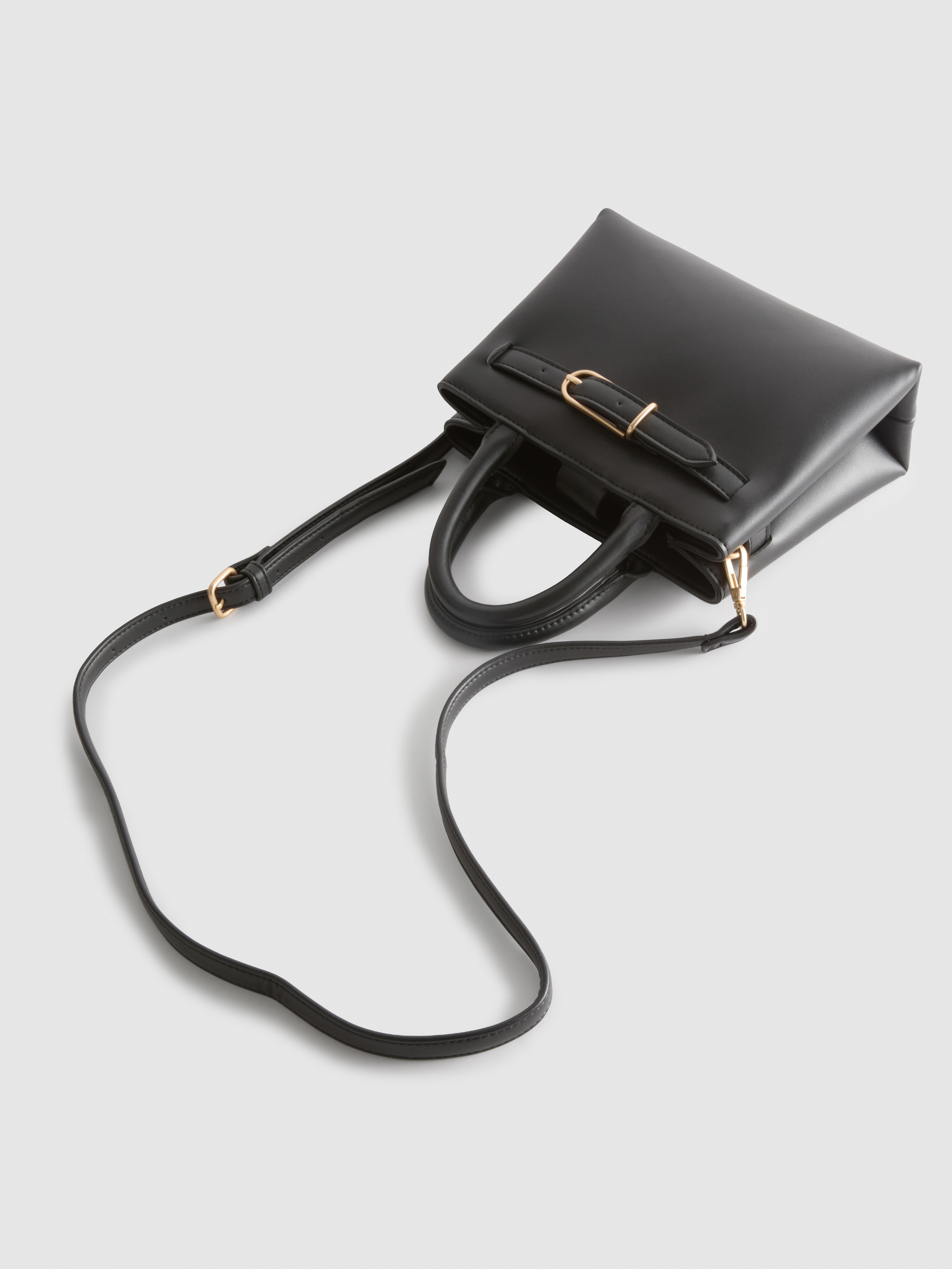 Minibolso tote con detalle de hebilla