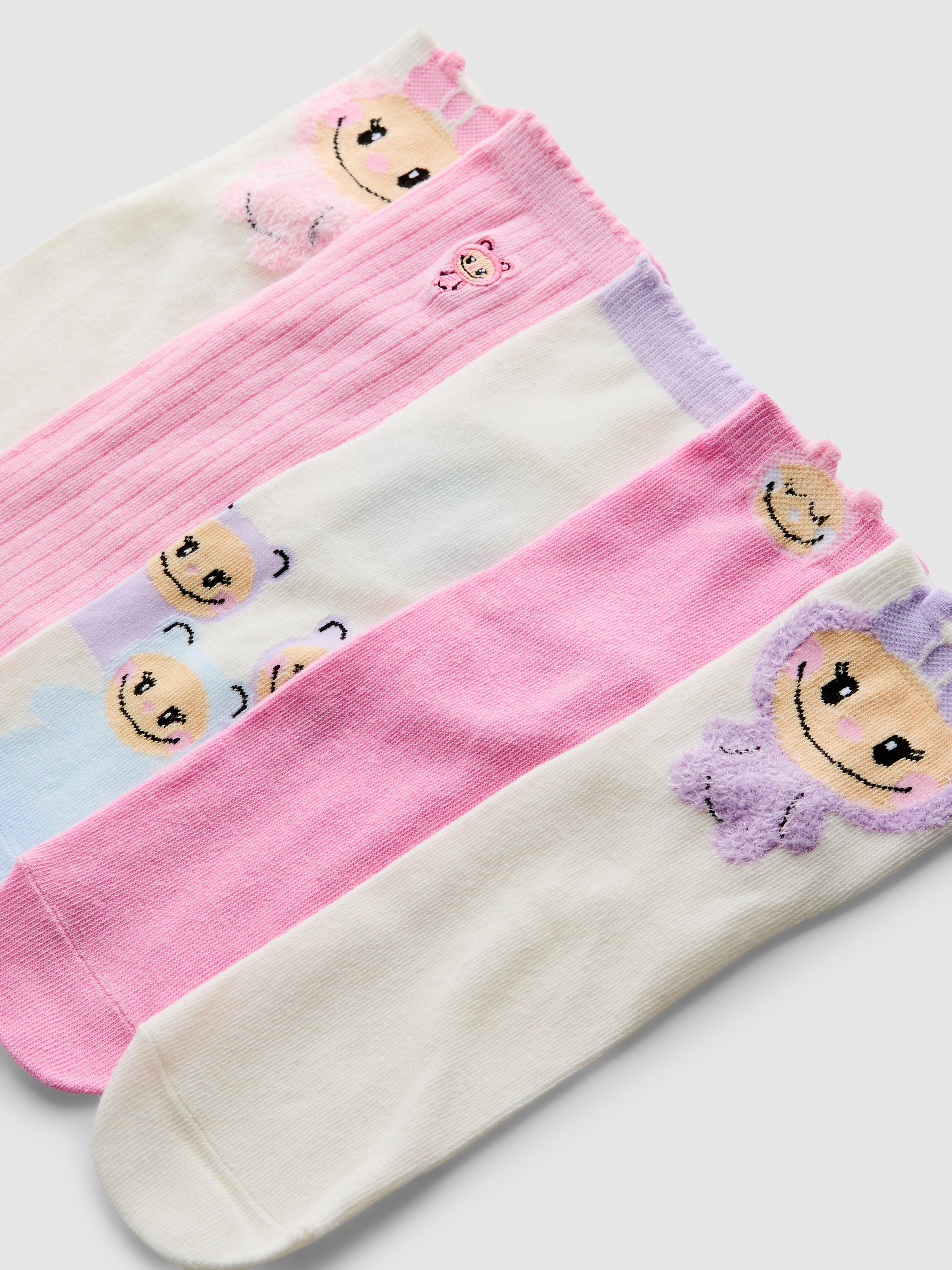 Lot de 5 paires de chaussettes en coton à motifs monstres
