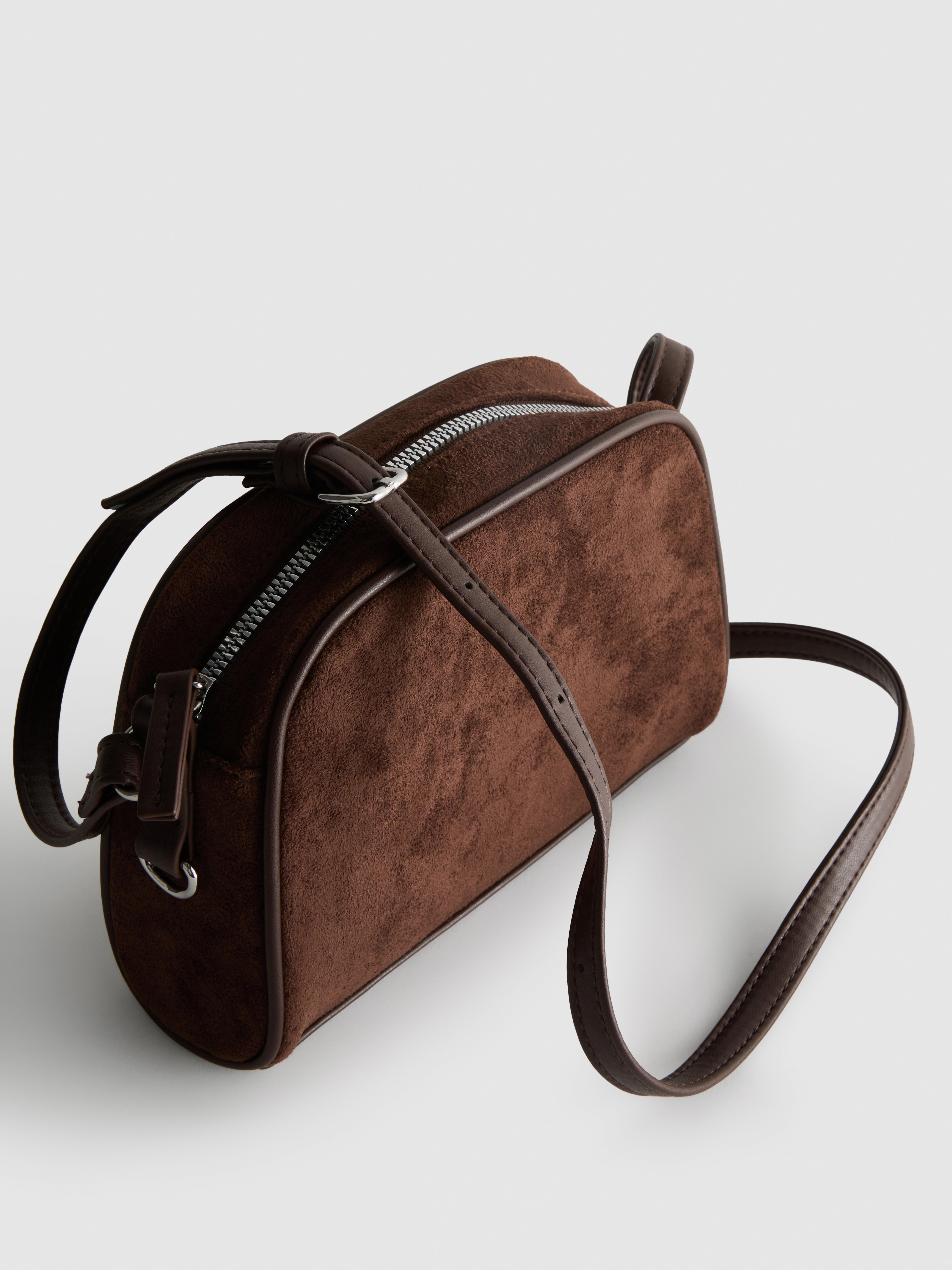 Mini Faux Suede Crossbody Bag