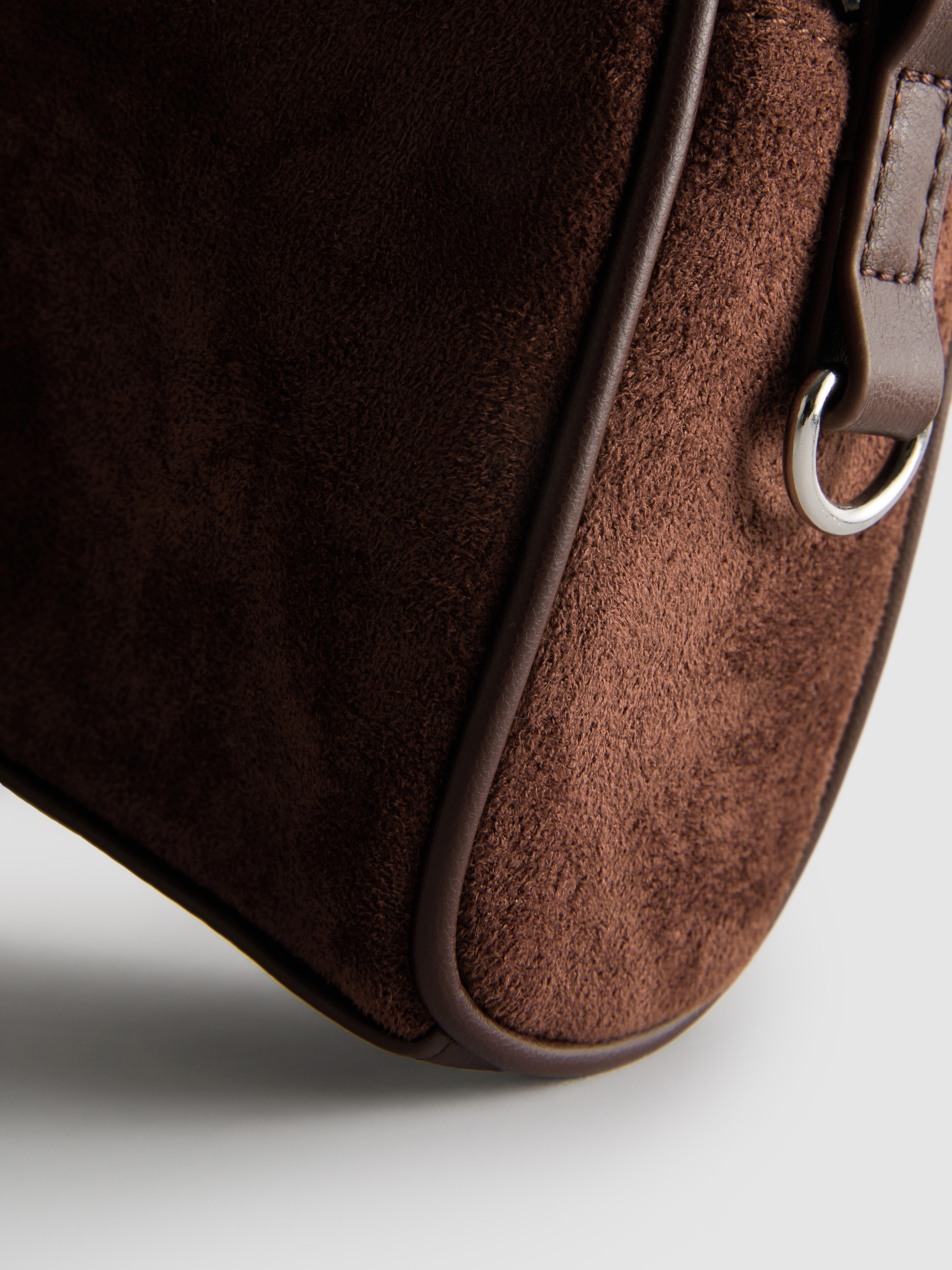 Mini Faux Suede Crossbody Bag