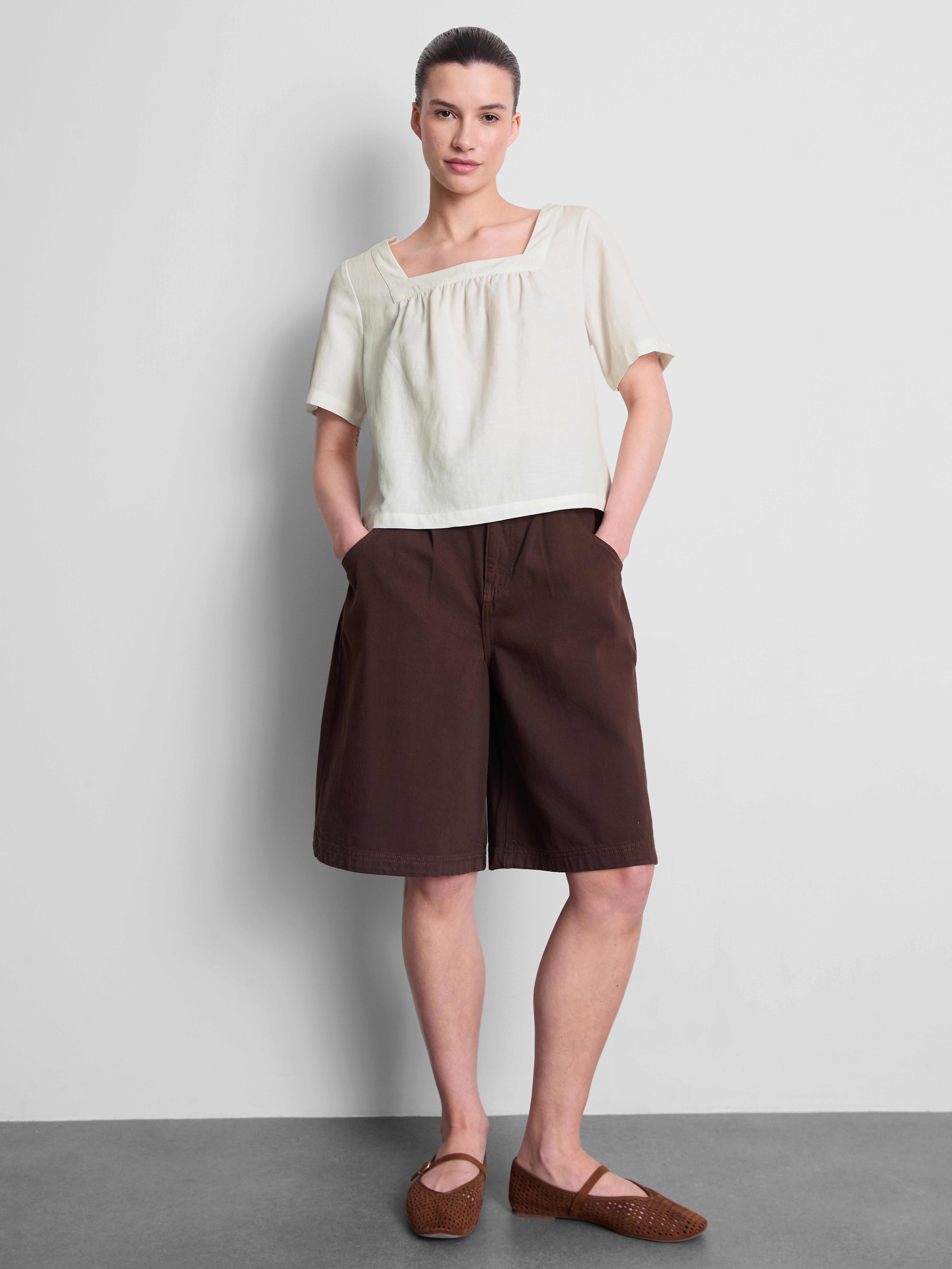Square Neck Smock Top