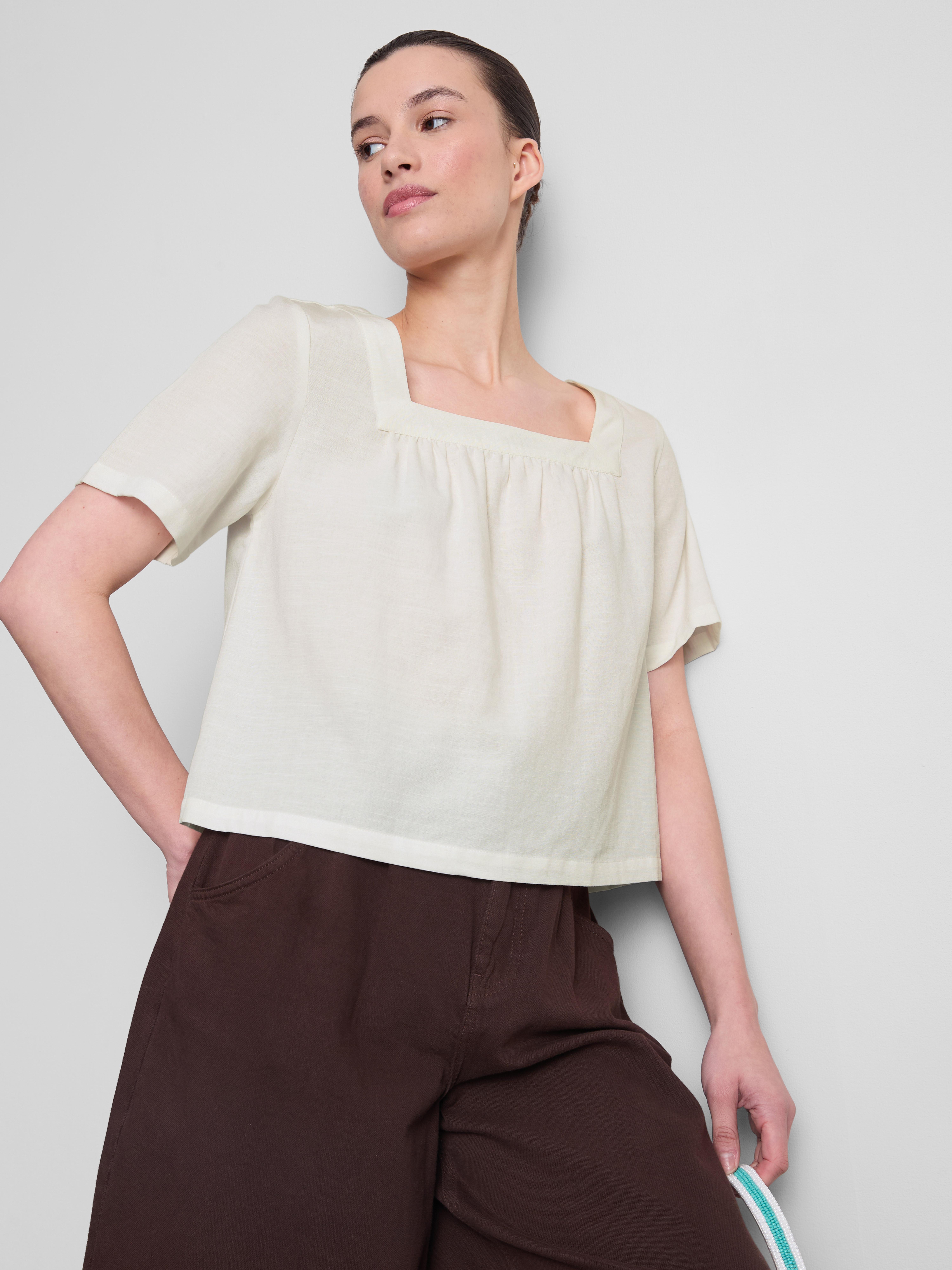Square Neck Smock Top