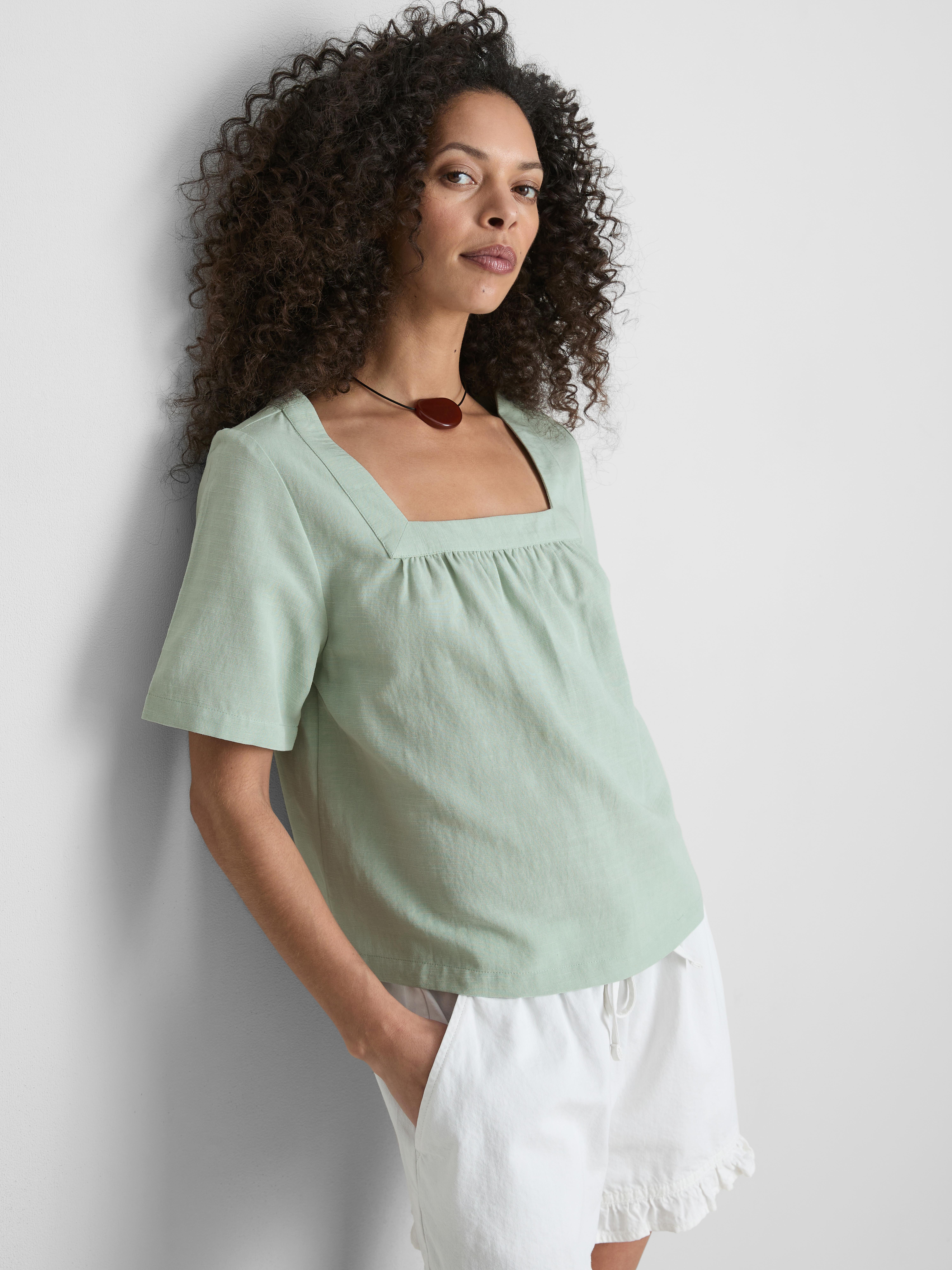 Square Neck Smock Top