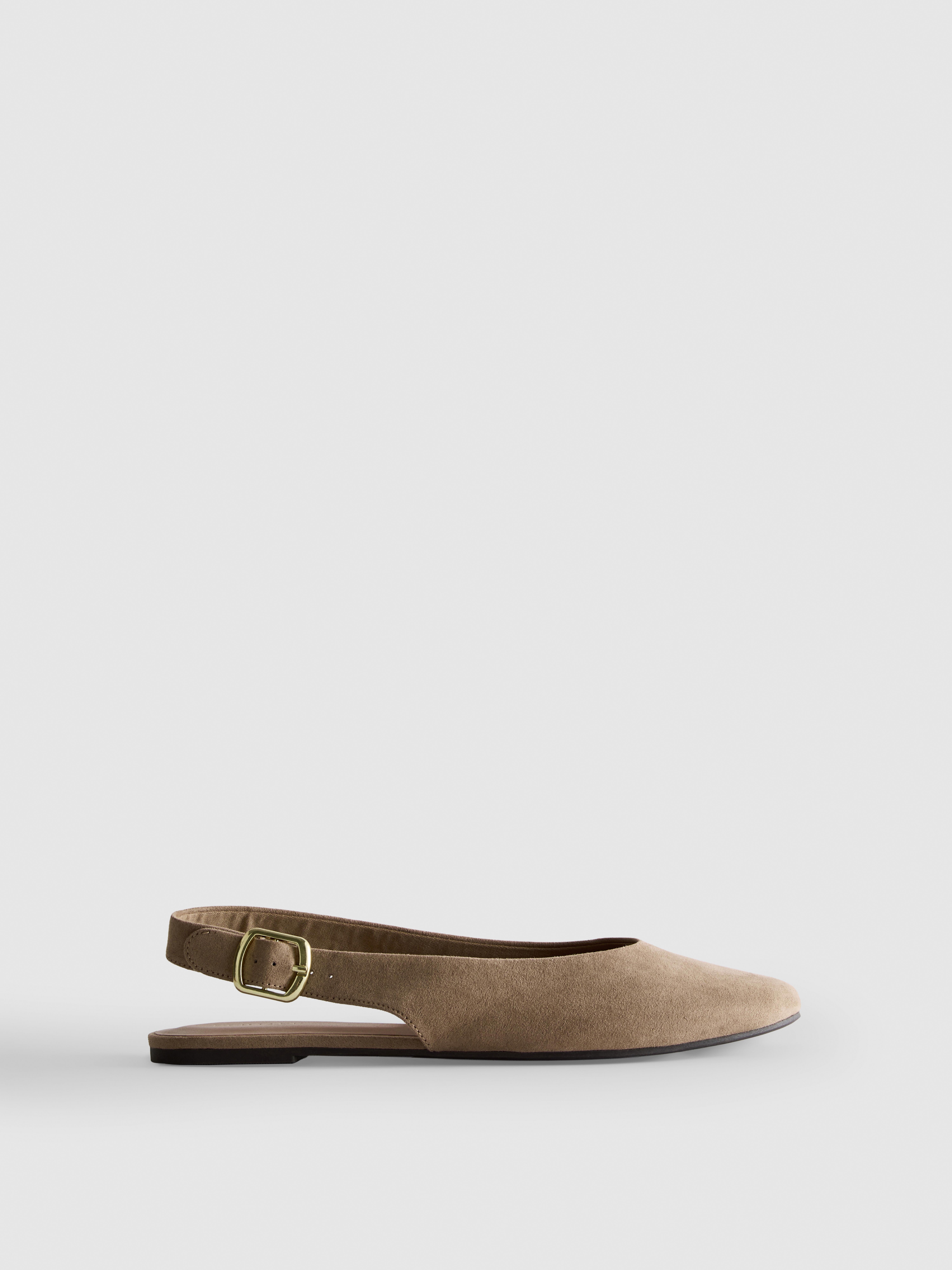 Ballerines à talon ouvert Beige
