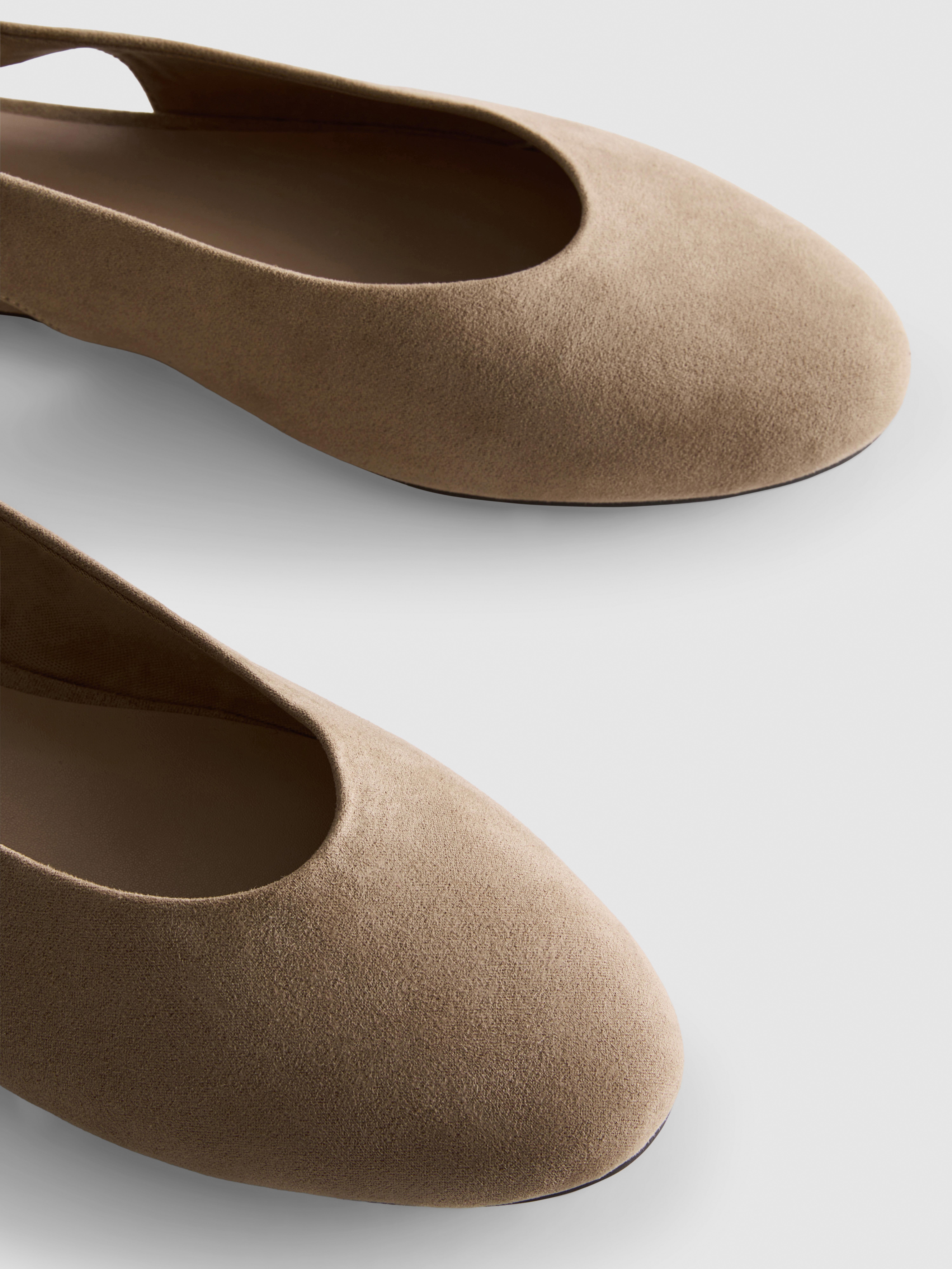 Ballerines à talon ouvert