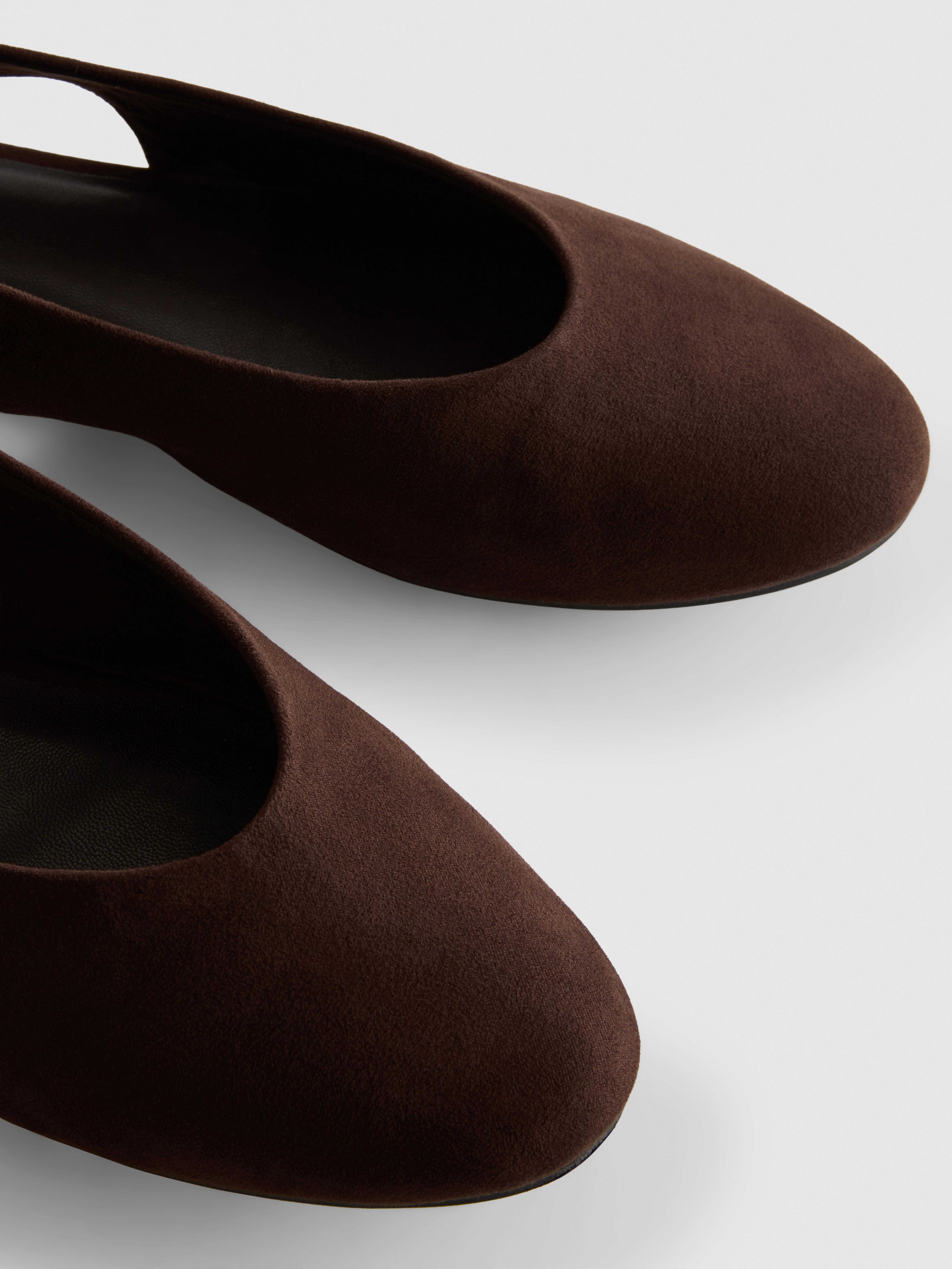 Ballerines à talon ouvert