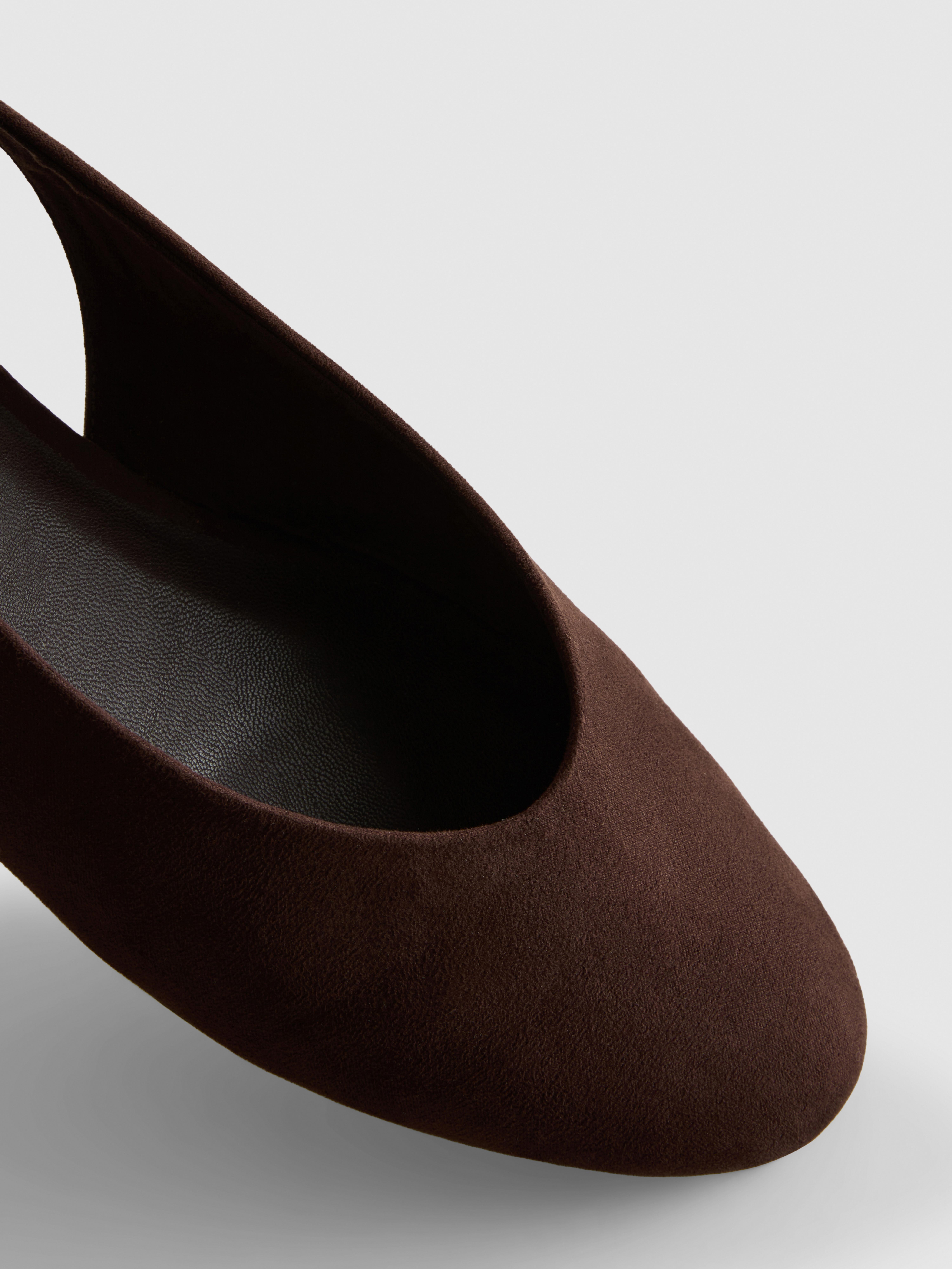 Ballerines à talon ouvert
