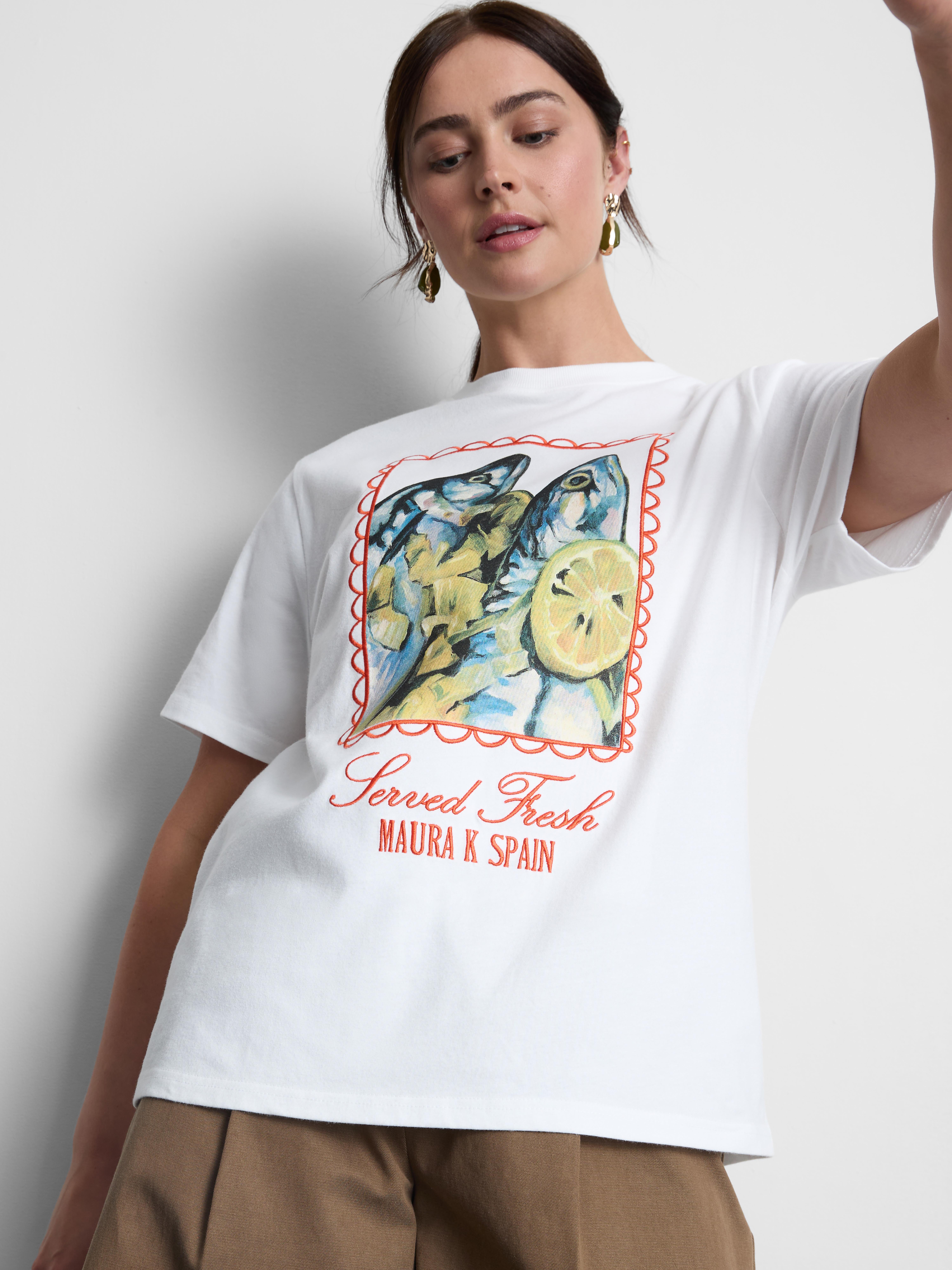 Maura K Spain Cotton Portrait Tee