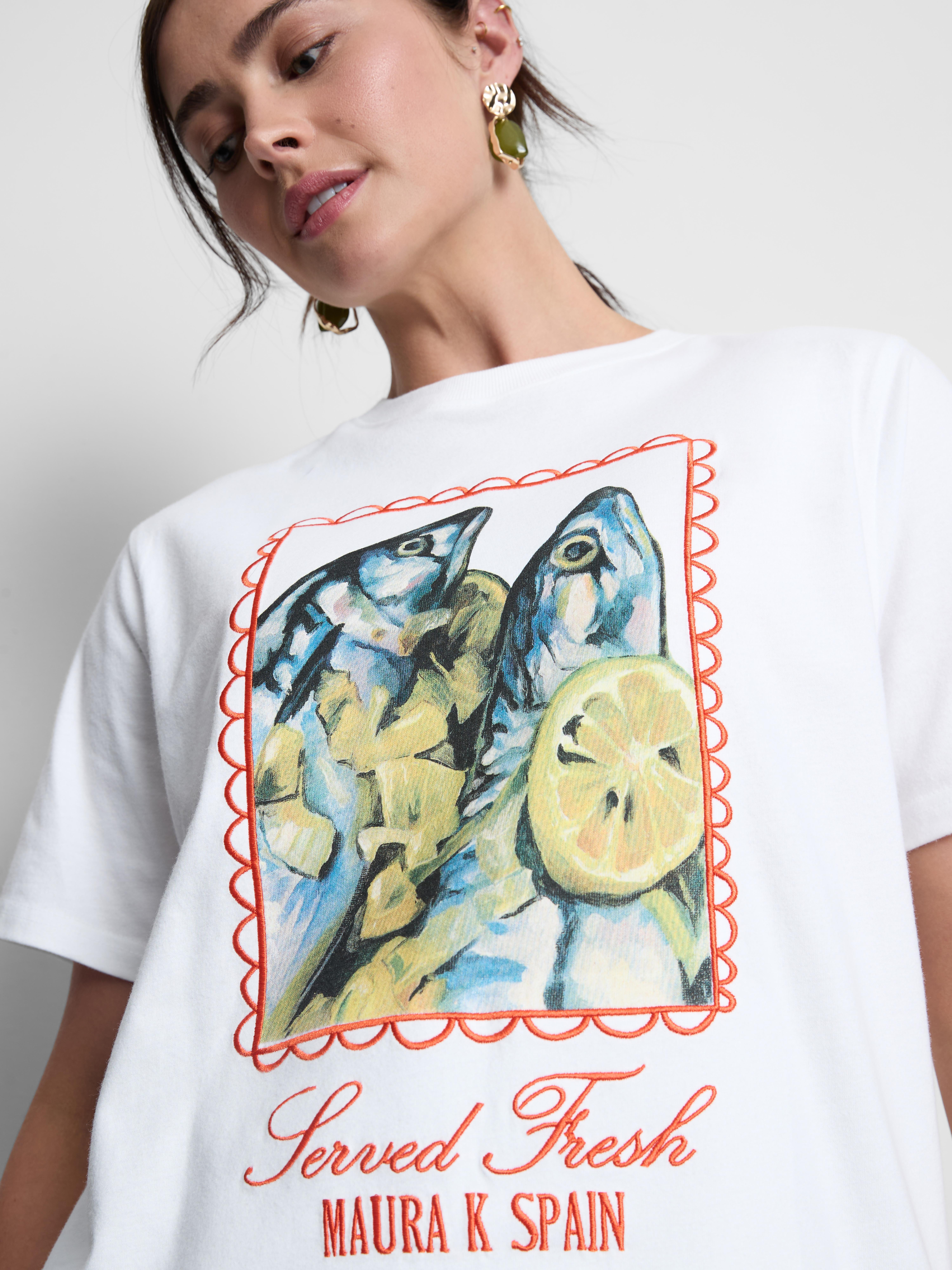 Maura K Spain Cotton Portrait Tee