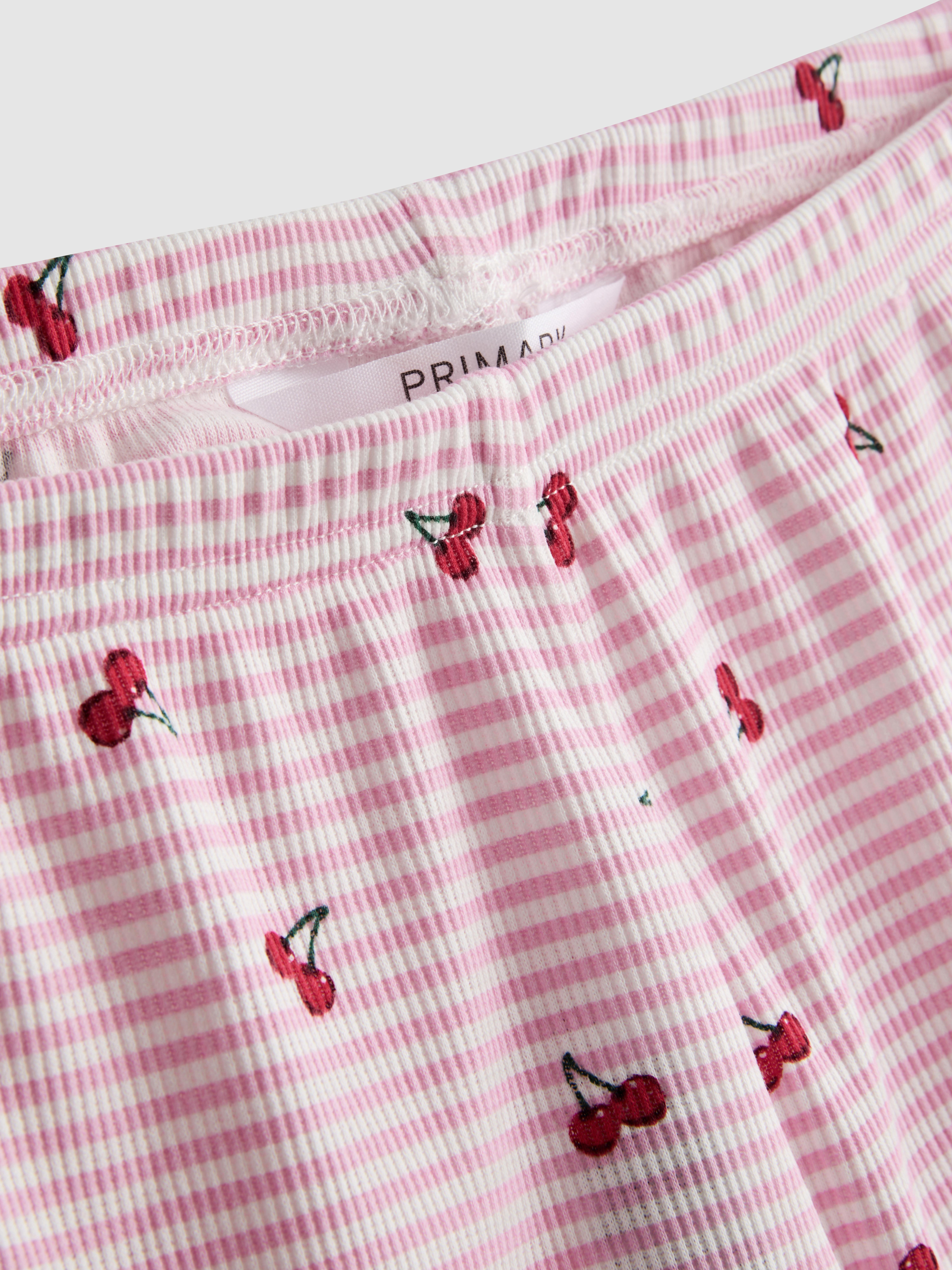 Pyjamashort van ribstof met print