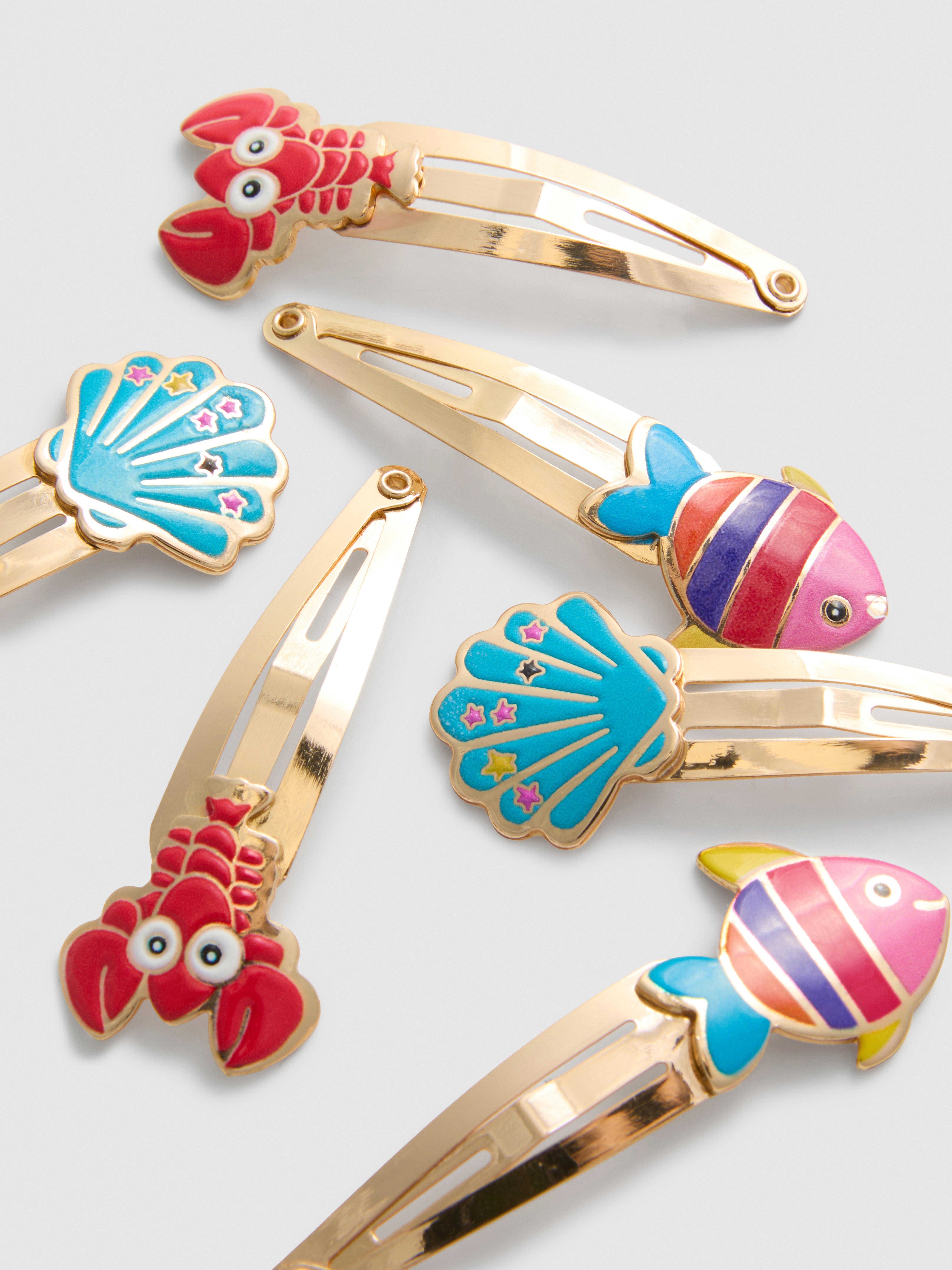 6pk Sea Snap Hair Clips