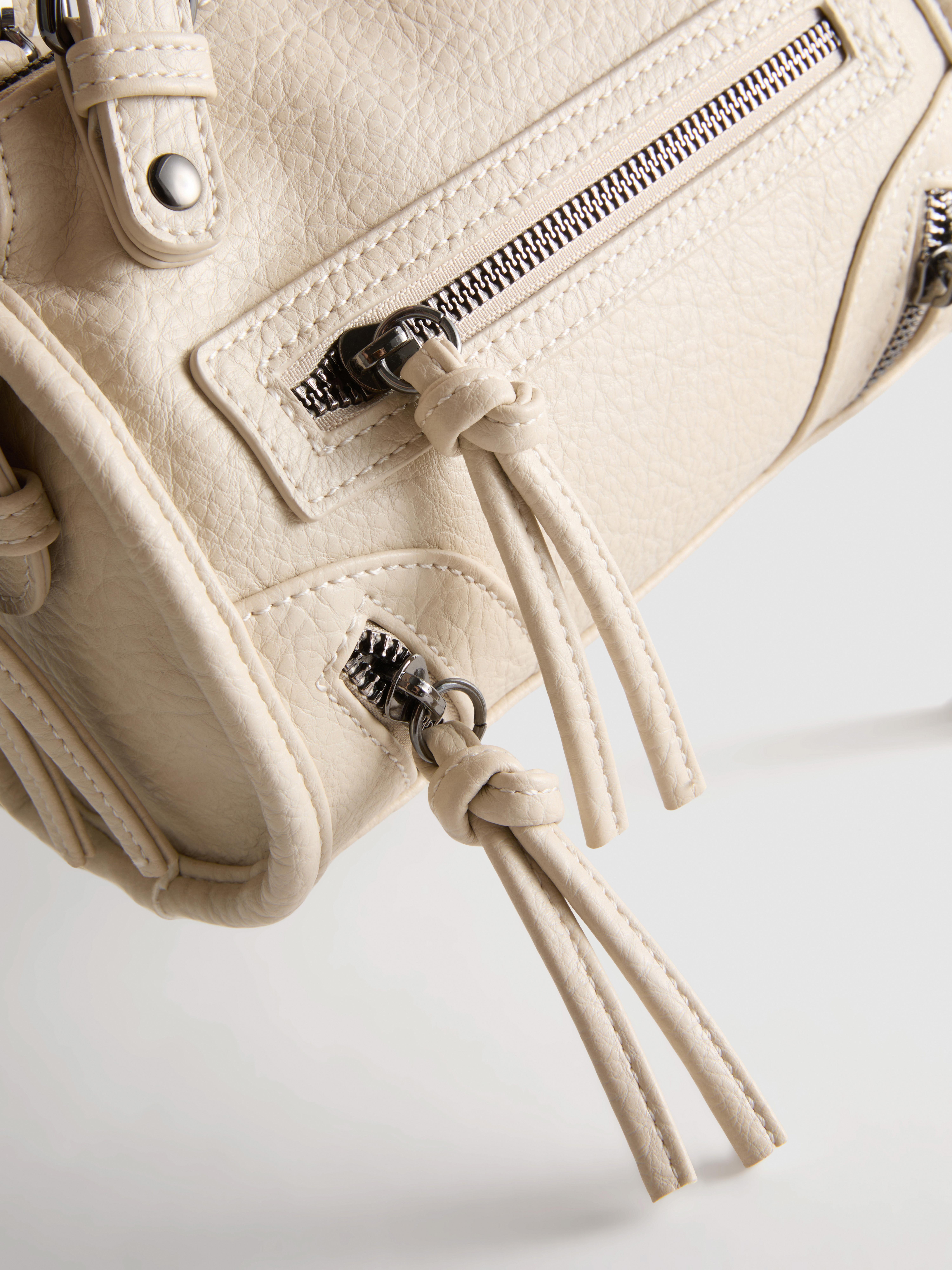 Mini-schoudertas met verweerde look