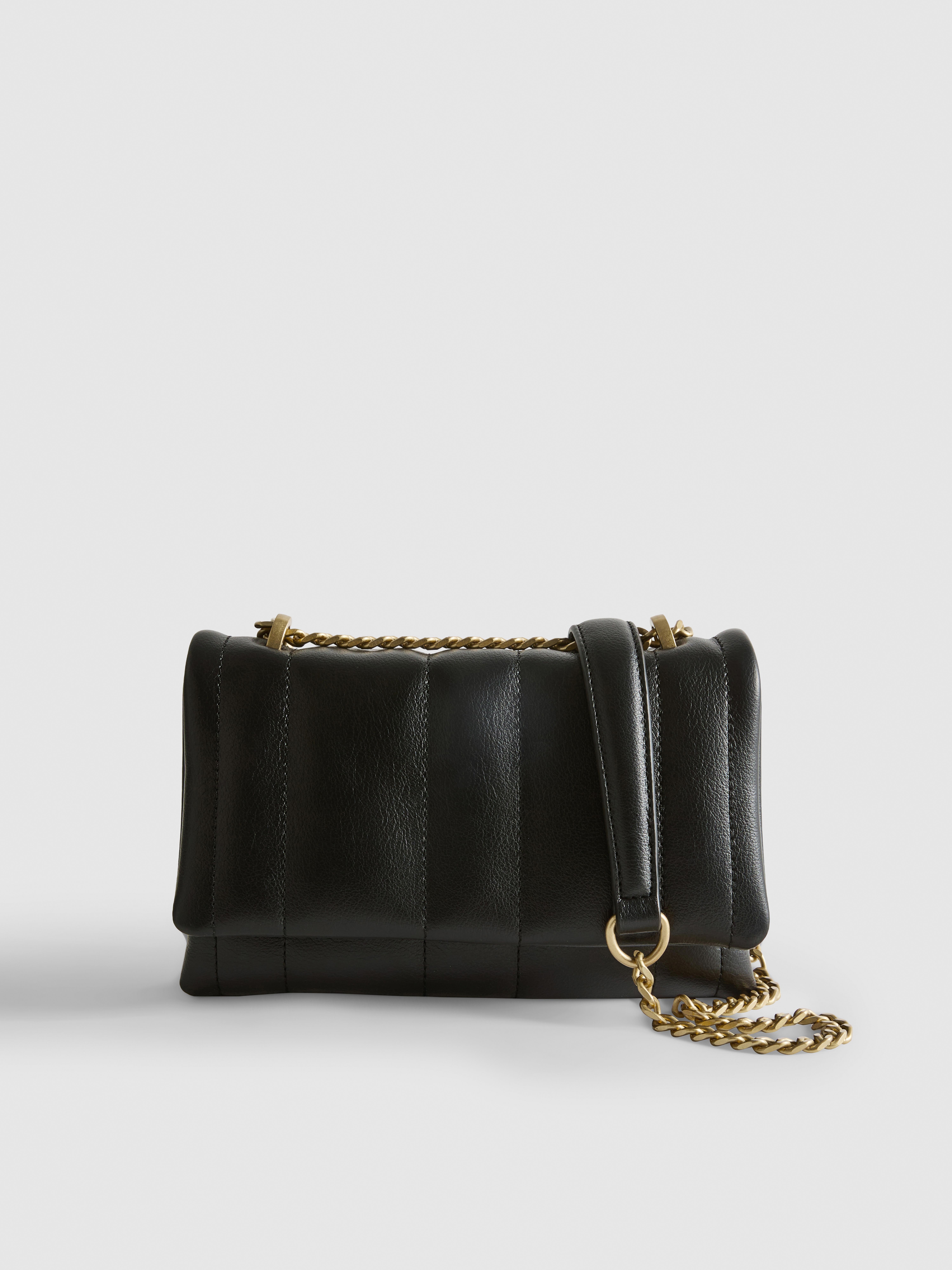 Flap-Over Panel Crossbody Bag