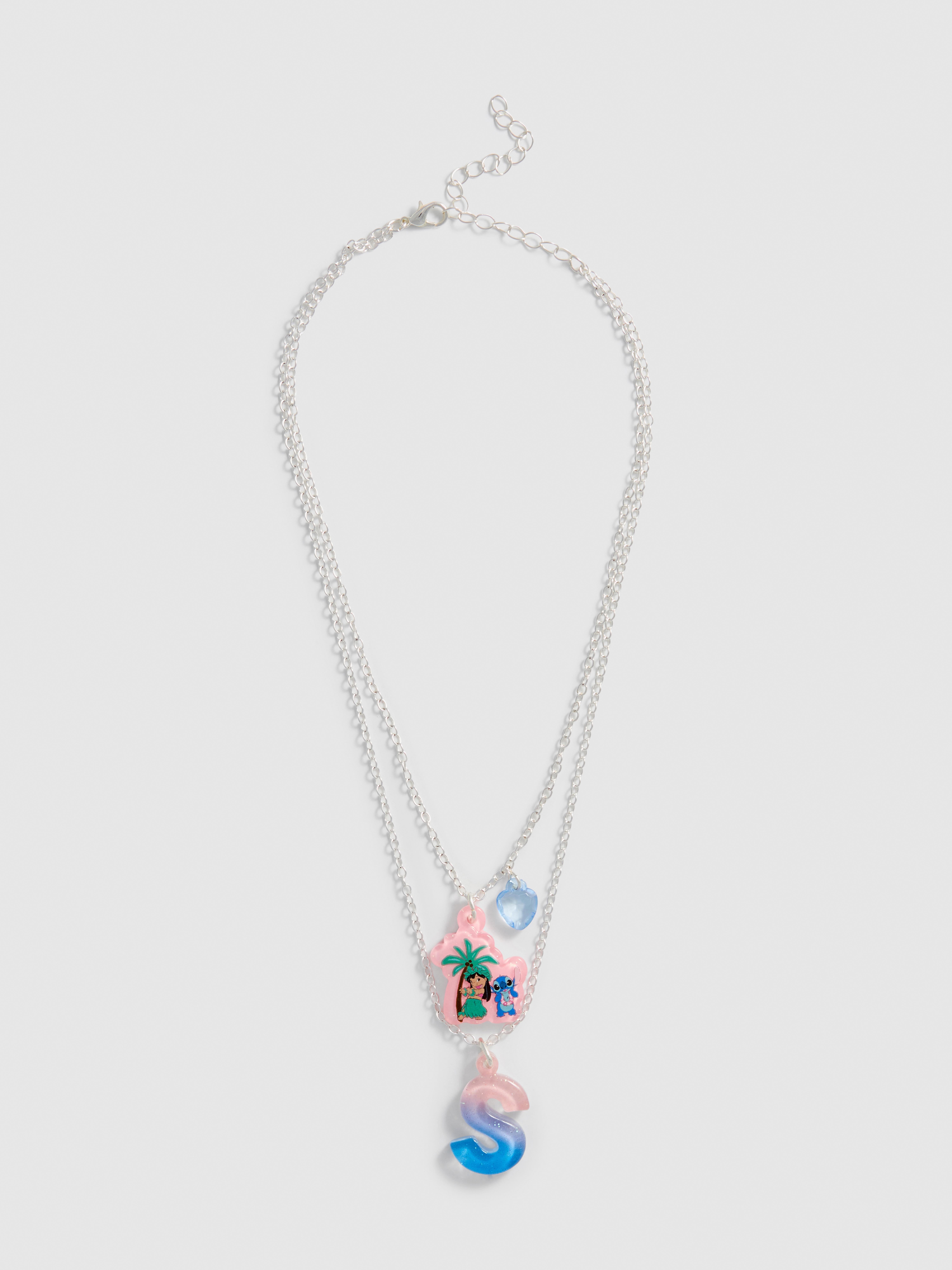 Disney's Stitch Initial Pendant Necklace