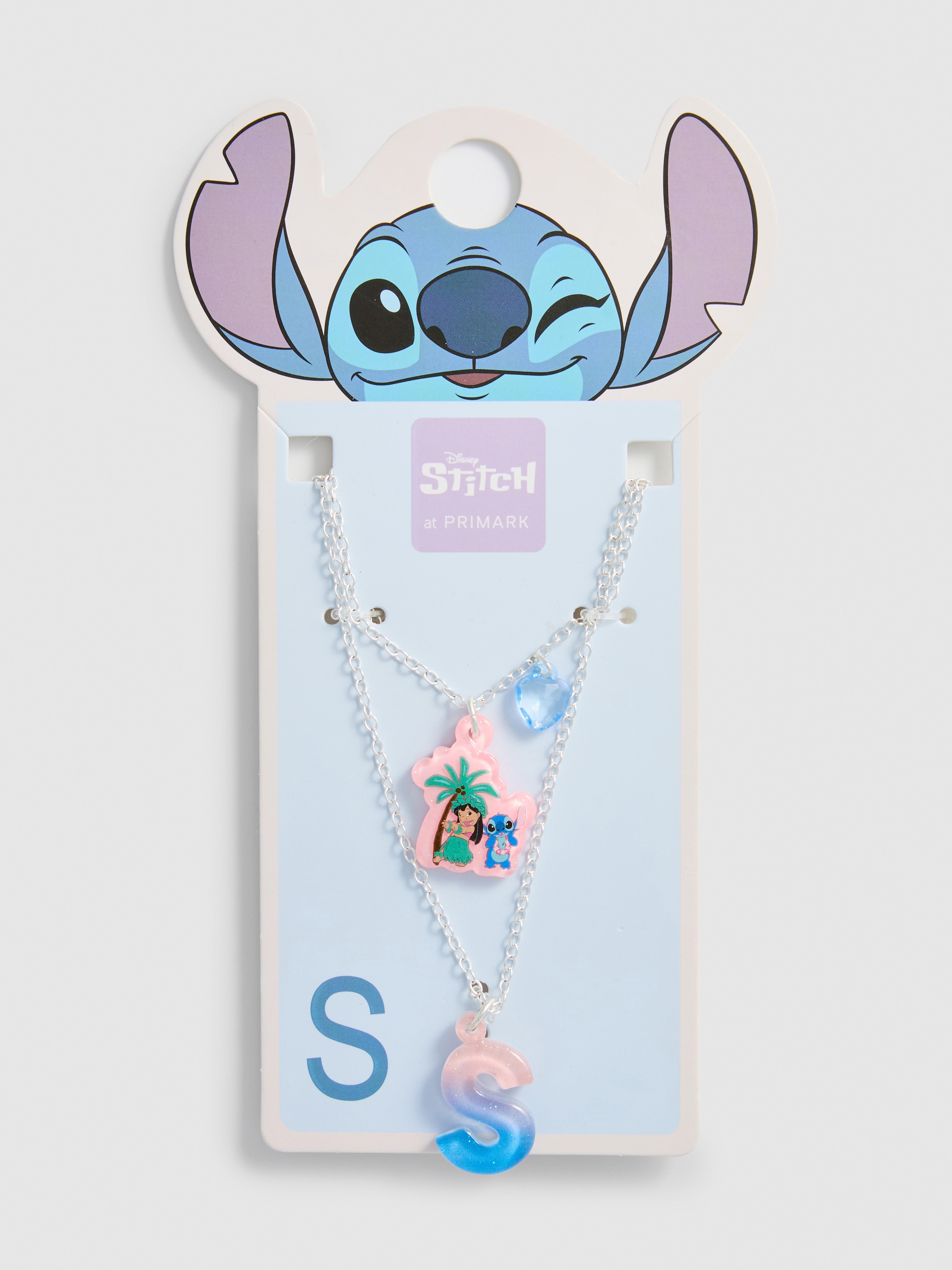 Disney's Stitch Initial Pendant Necklace